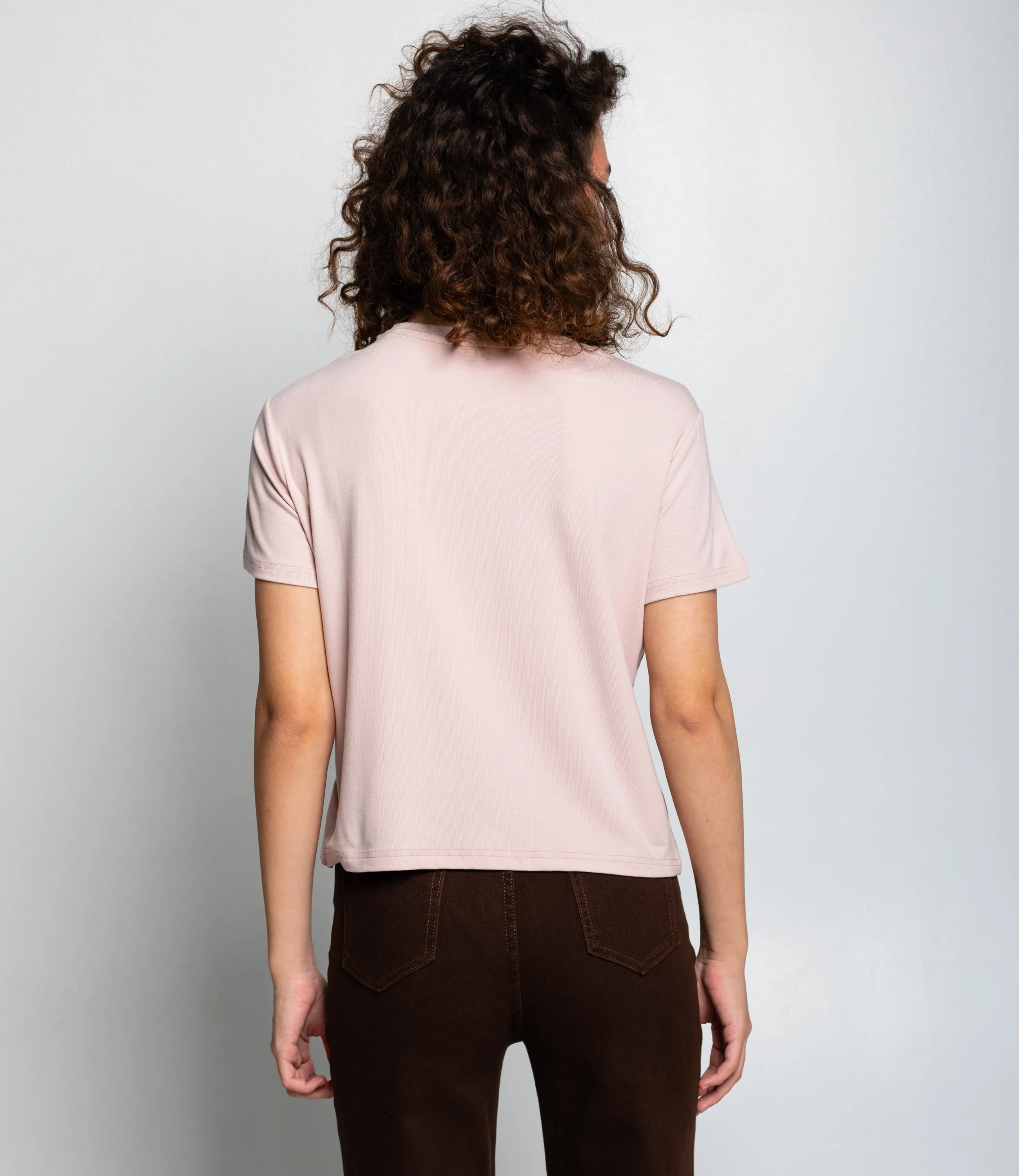 Футболка #КТ511 (5), пудровый - фото 3