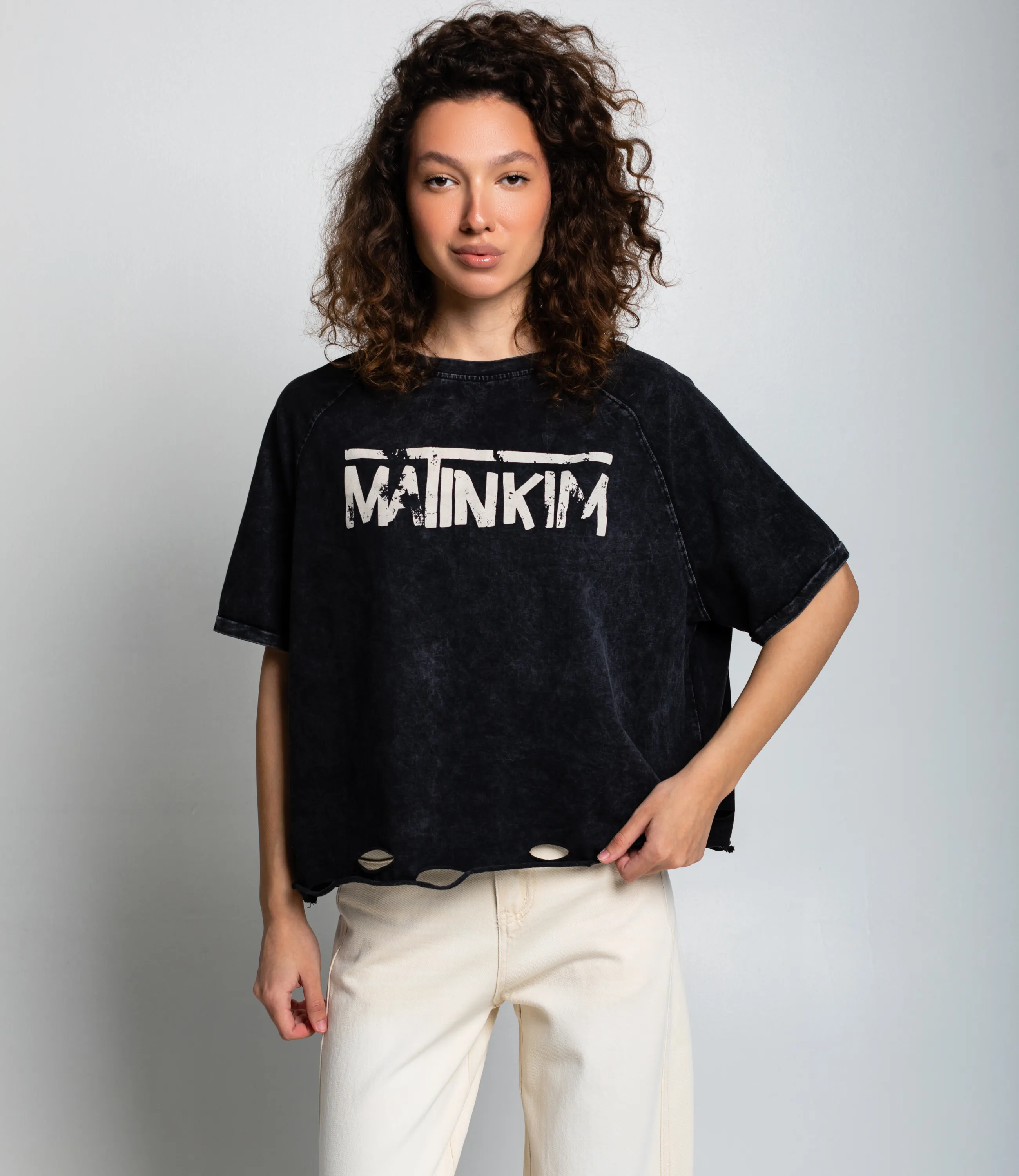 Футболка #КТ01537, чёрный - фото 1