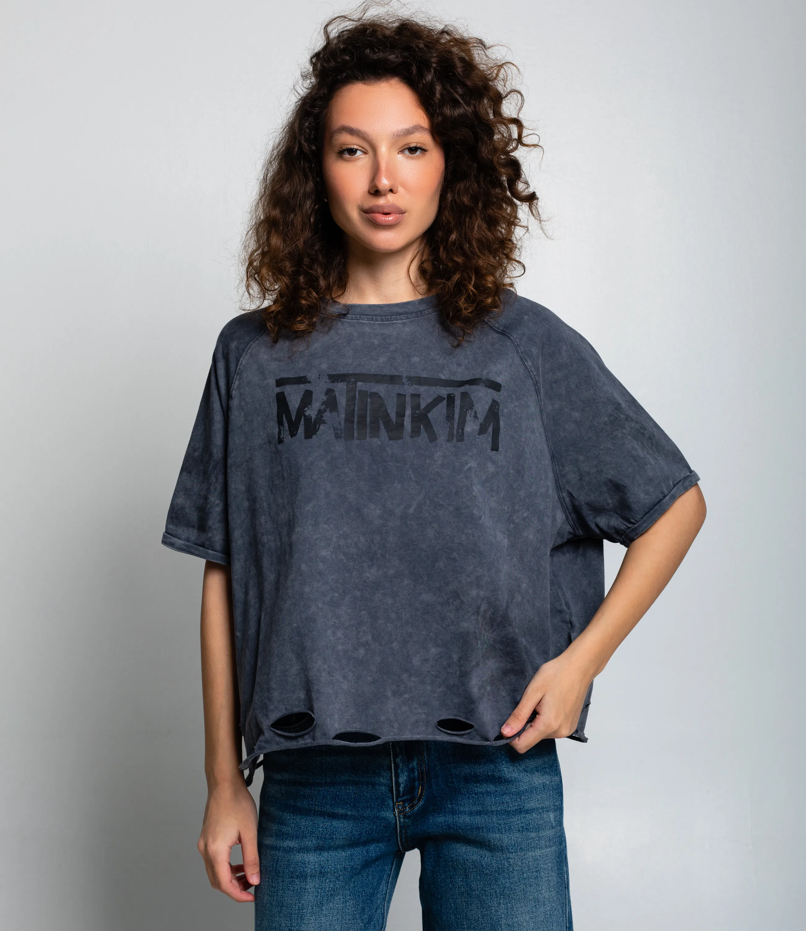 Футболка #КТ01537, графит - фото 1