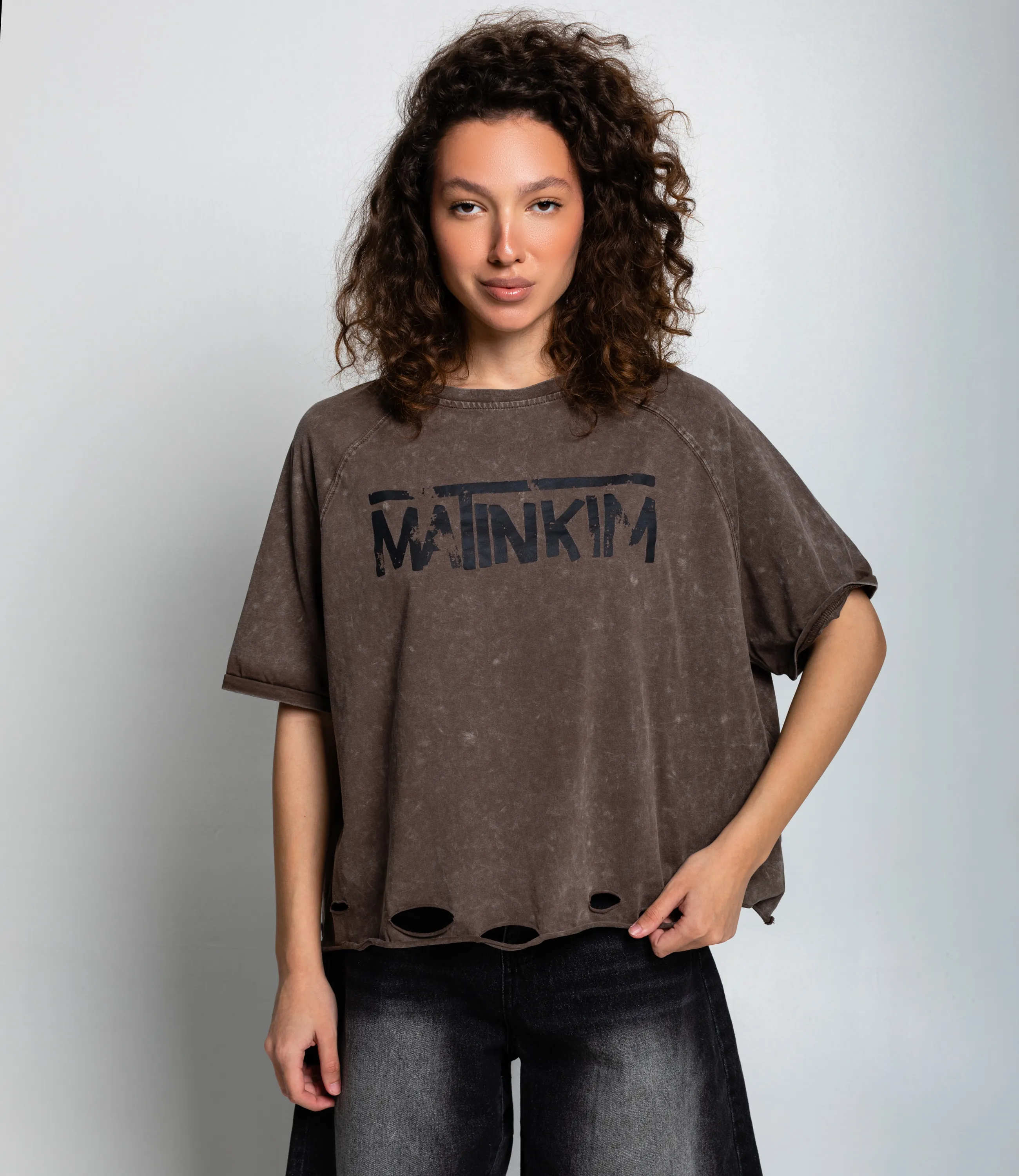 Футболка #КТ01537, коричневый - фото 1