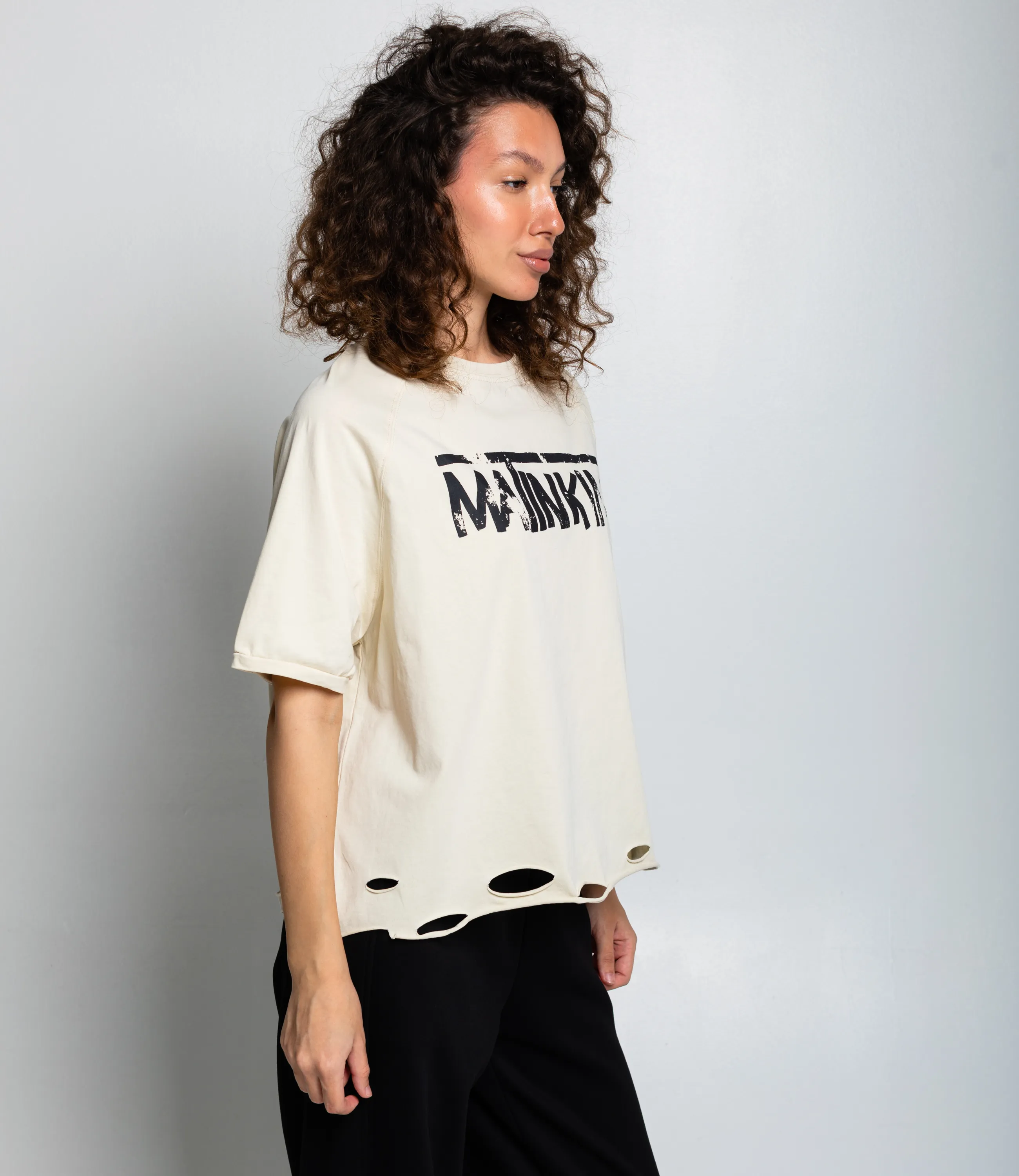 Футболка #КТ01537, светло-бежевый - фото 2