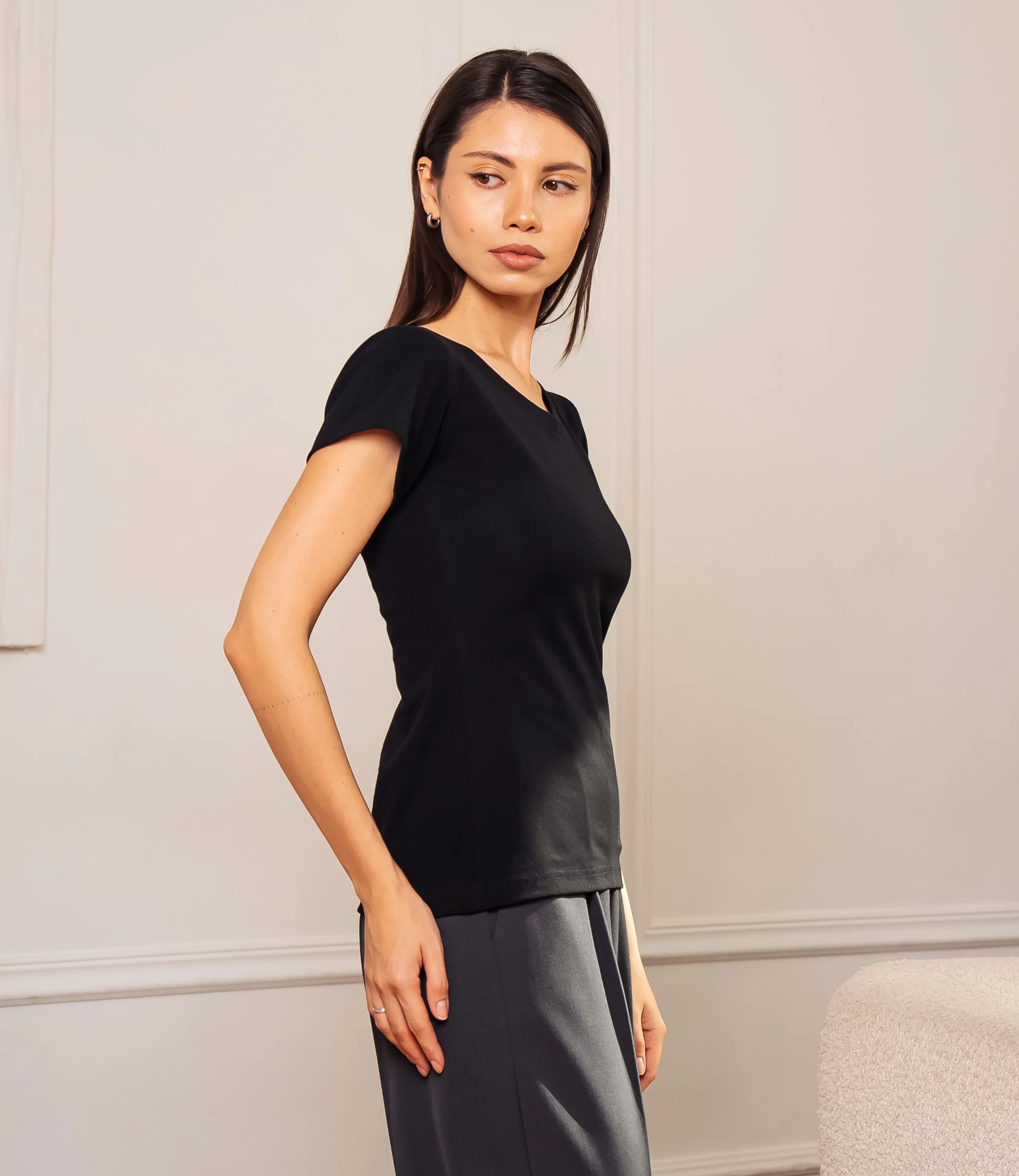 Футболка #ОКТ075003, чёрный - фото 2