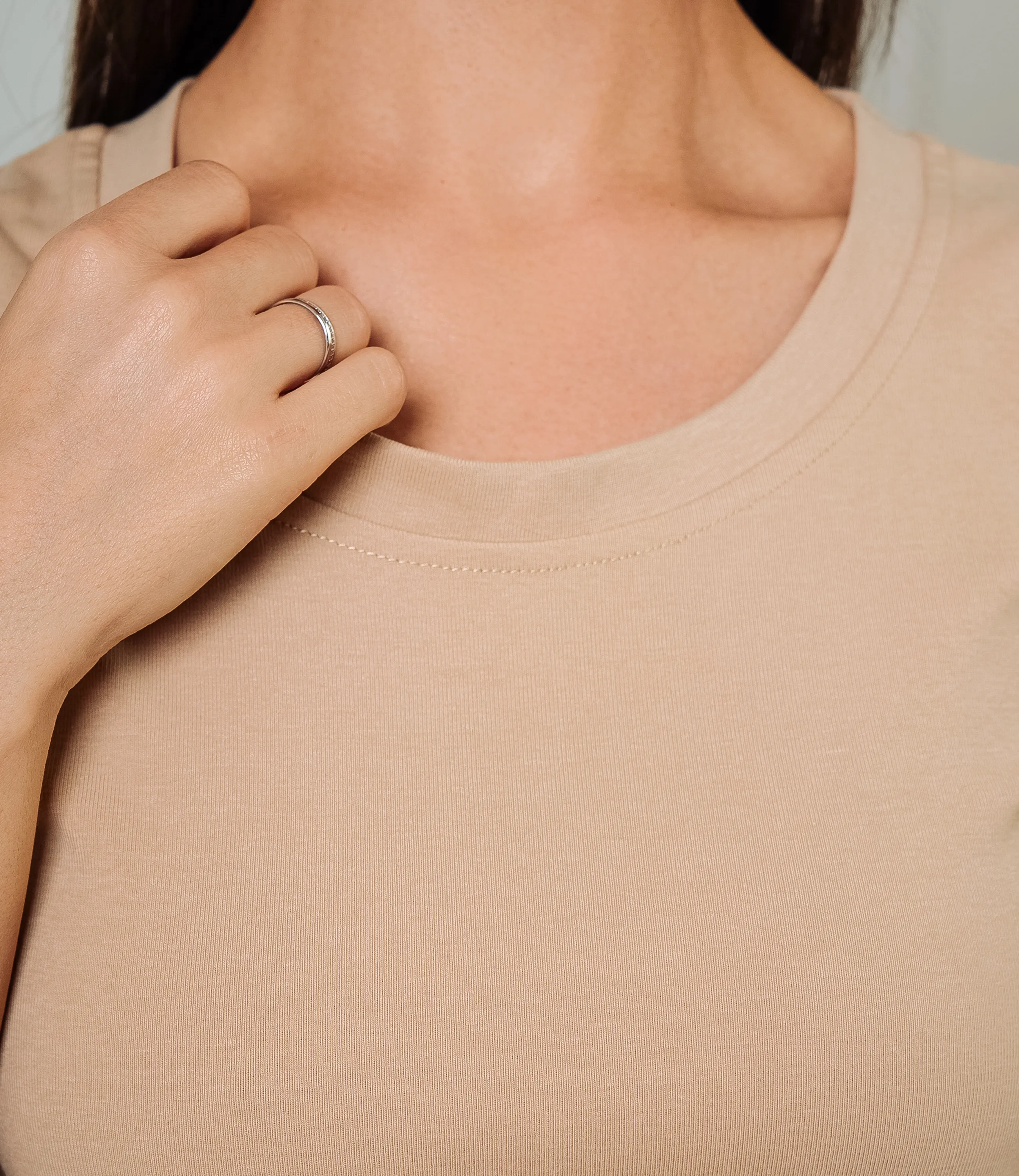 Футболка #ОКТ075003, бежевый - фото 5