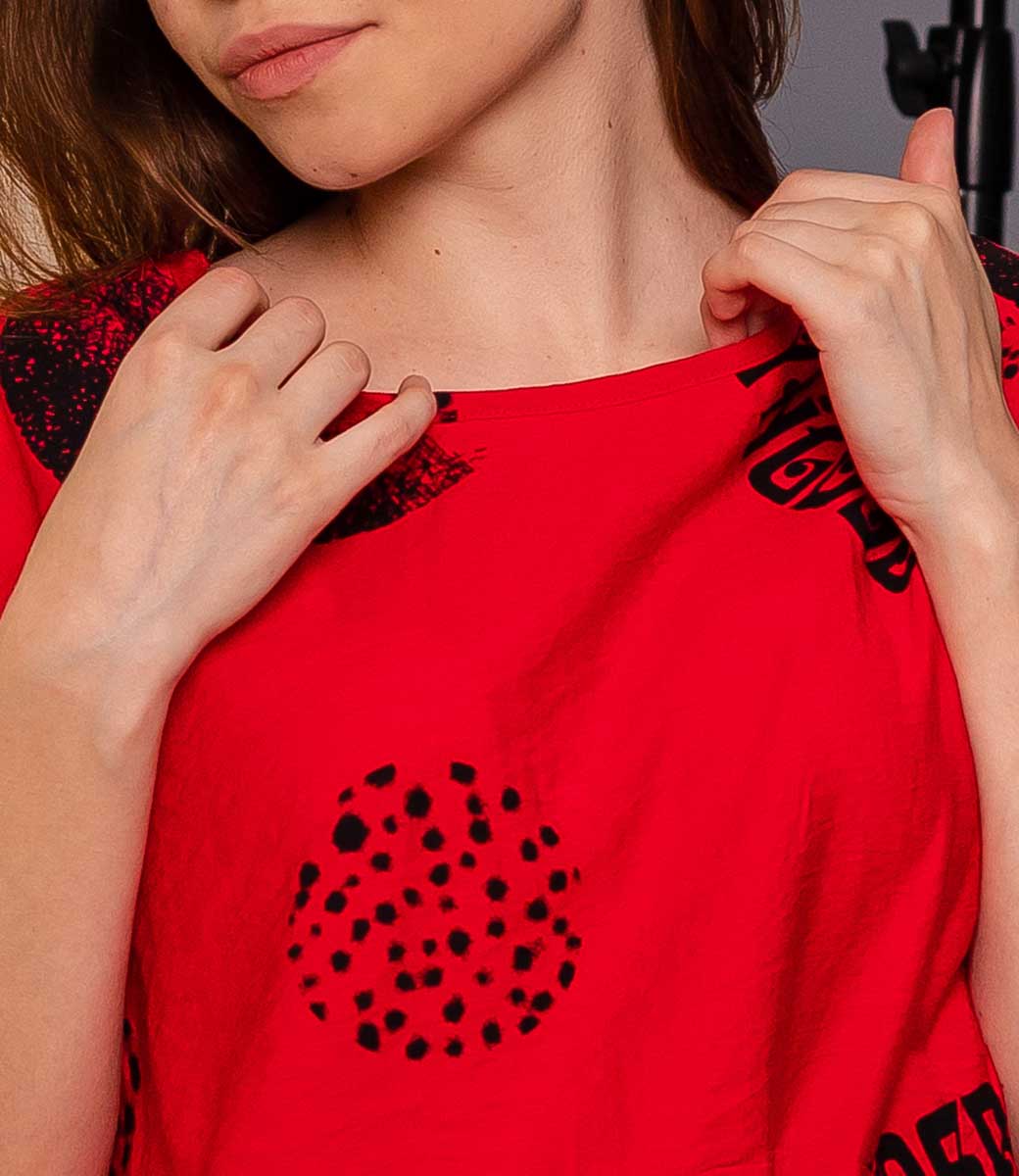 Блузка #КТ9915, красный - фото 5