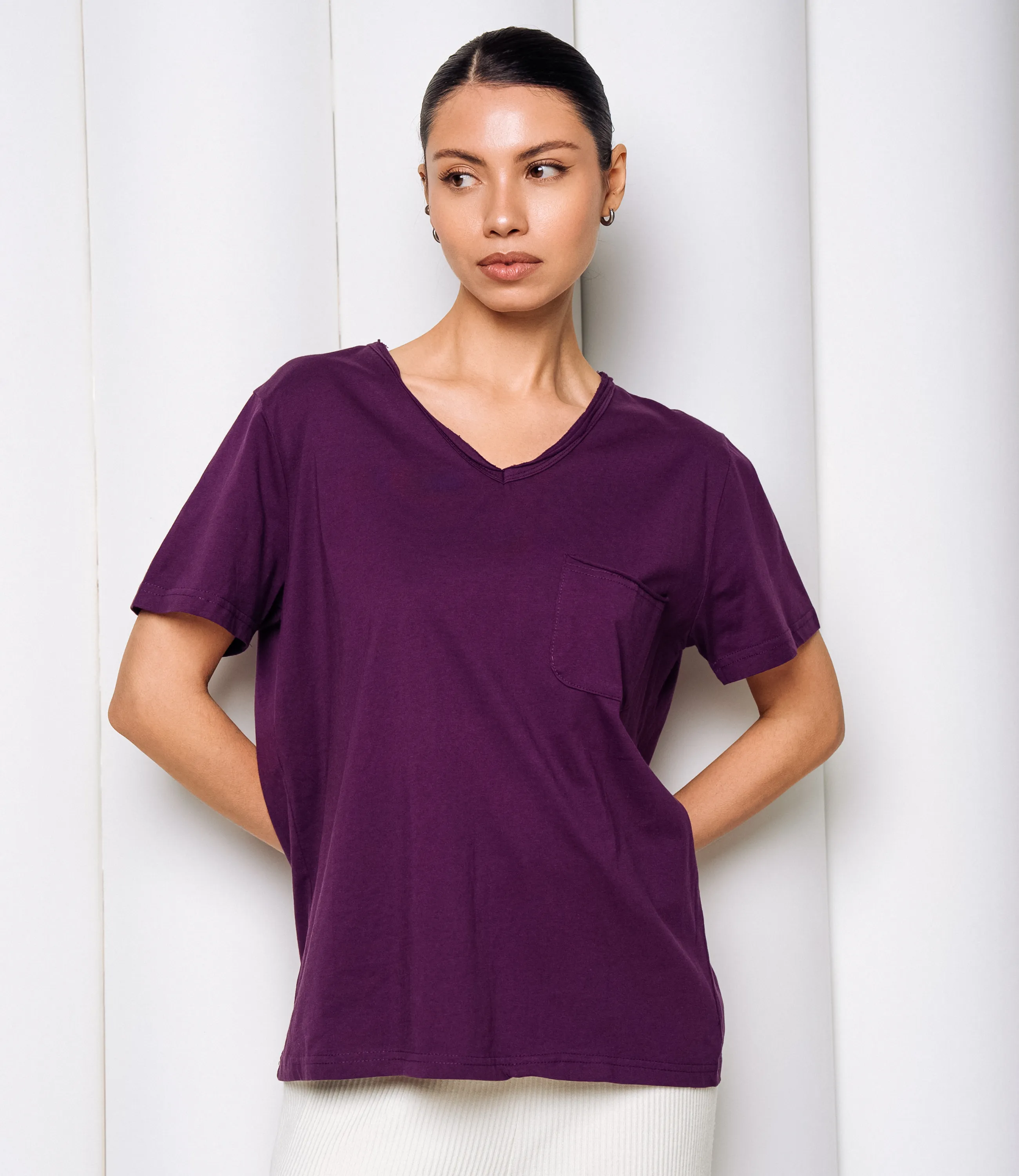 Футболка #КТ899 (2), фиолетовый - фото 1