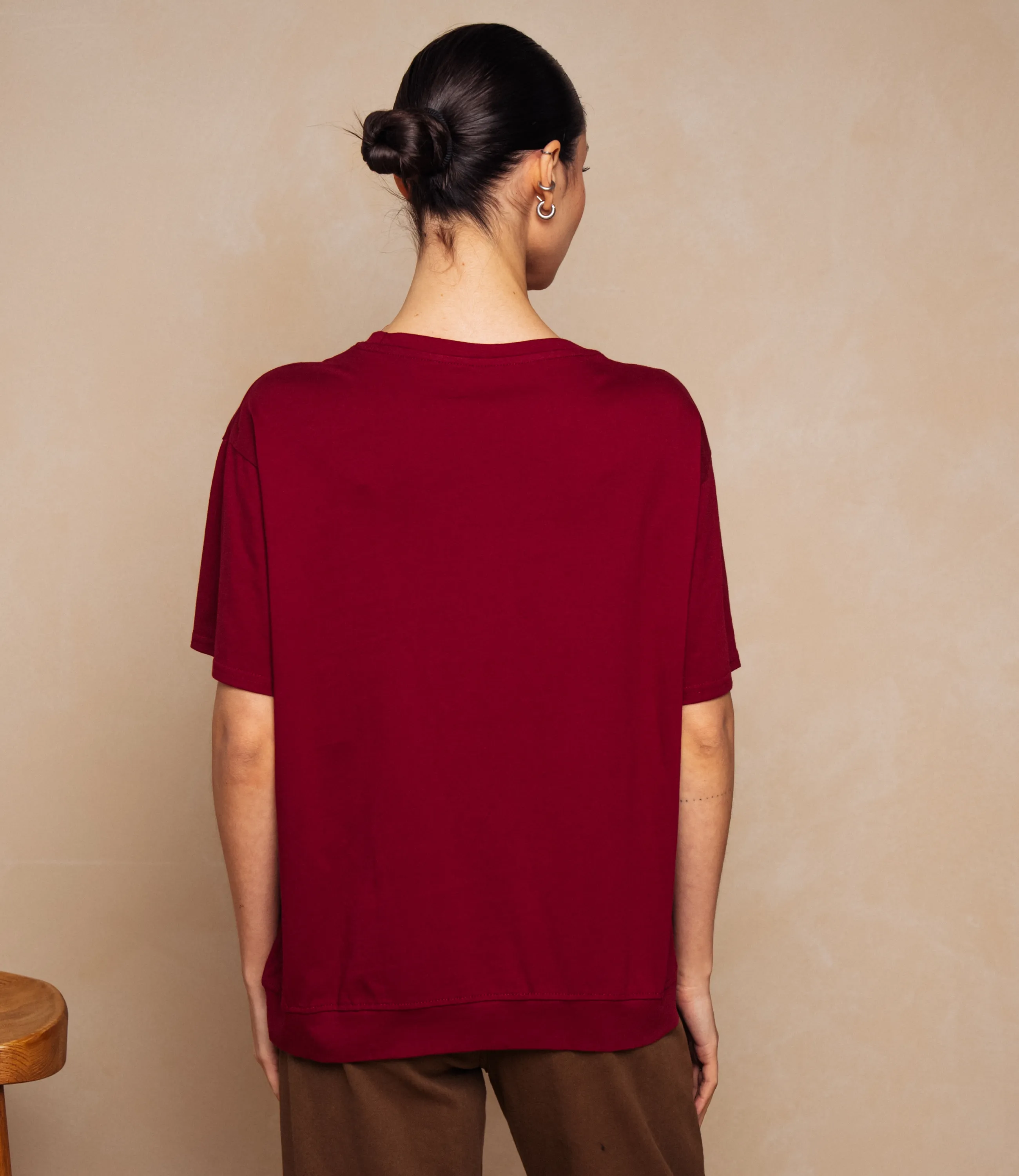 Футболка #КТ1062 (2), бордовый - фото 3