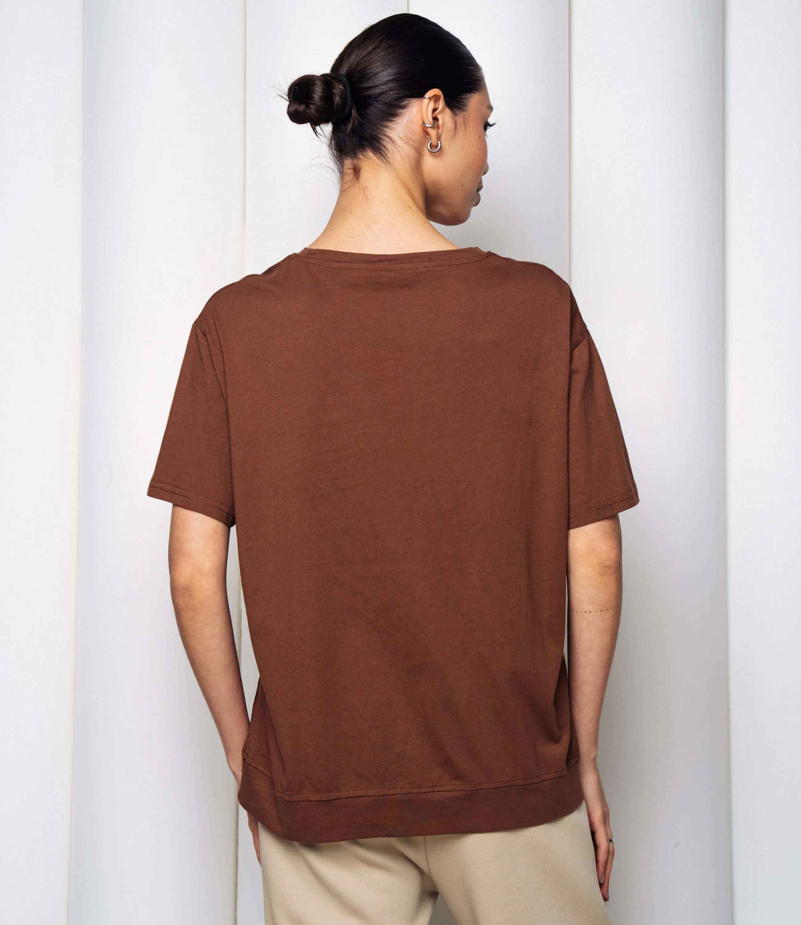 Футболка #КТ1062 (2), коричневый - фото 3