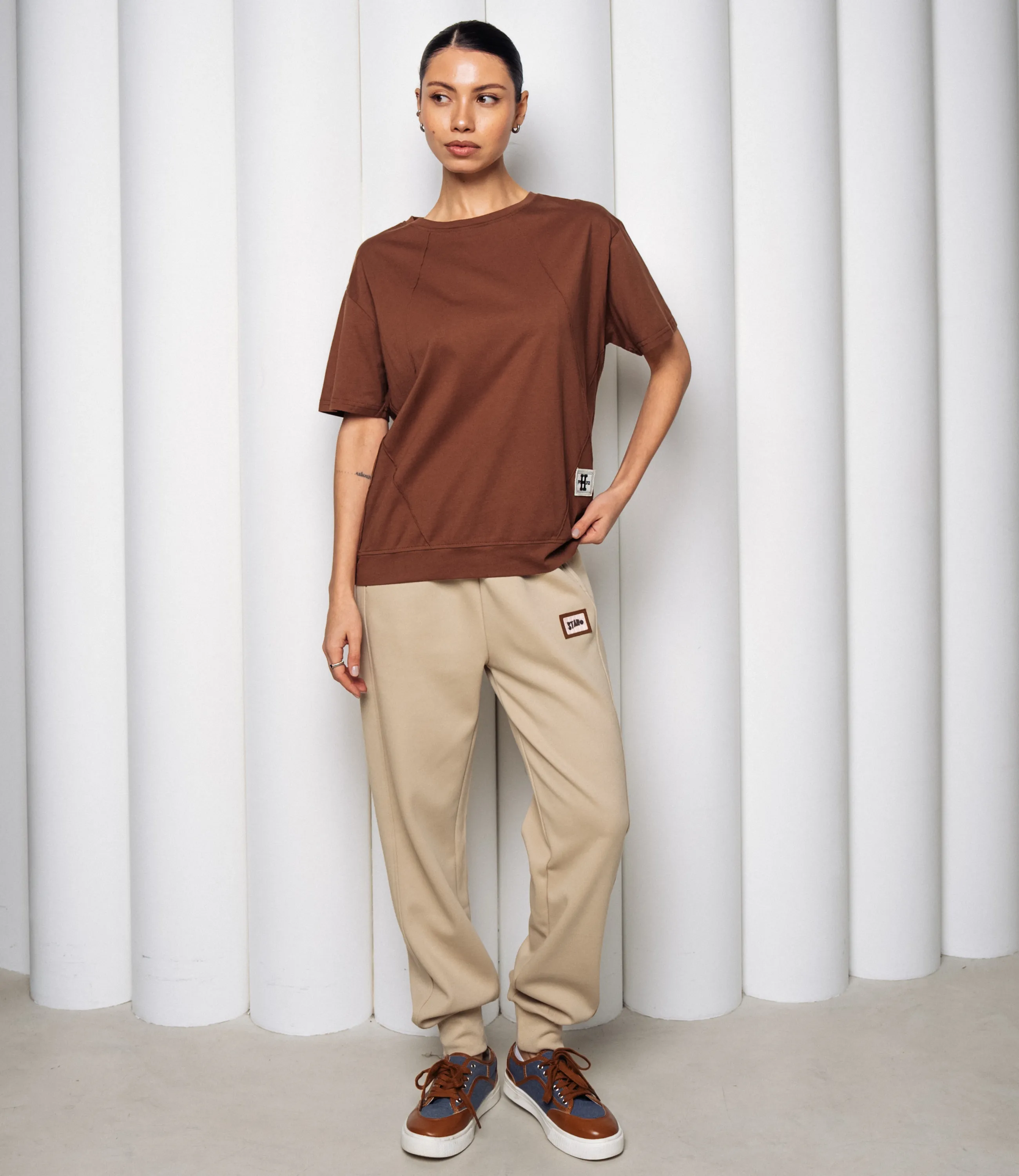 Футболка #КТ1062 (2), коричневый - фото 4