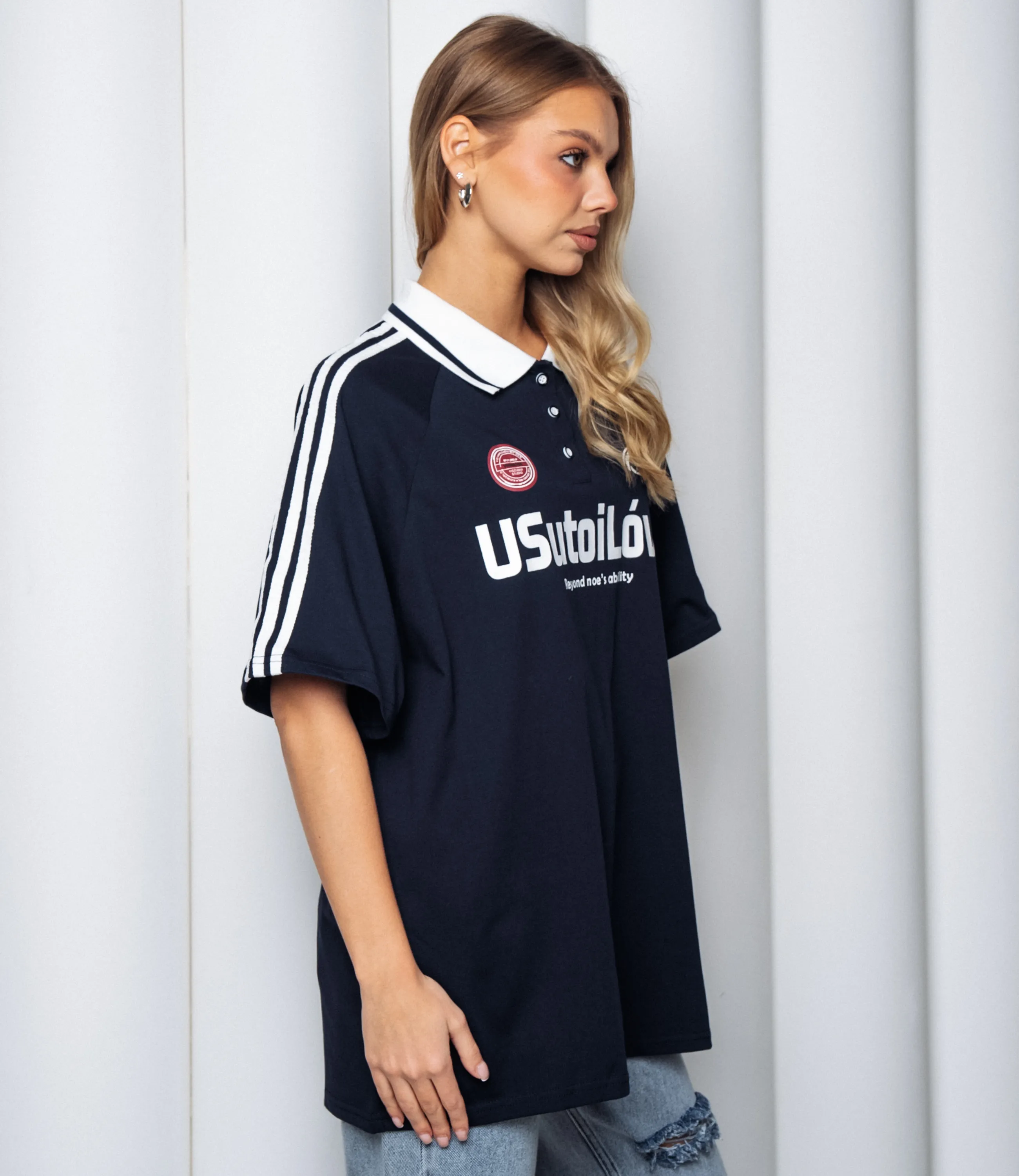 Футболка #КТ1716, тёмно-синий - фото 2