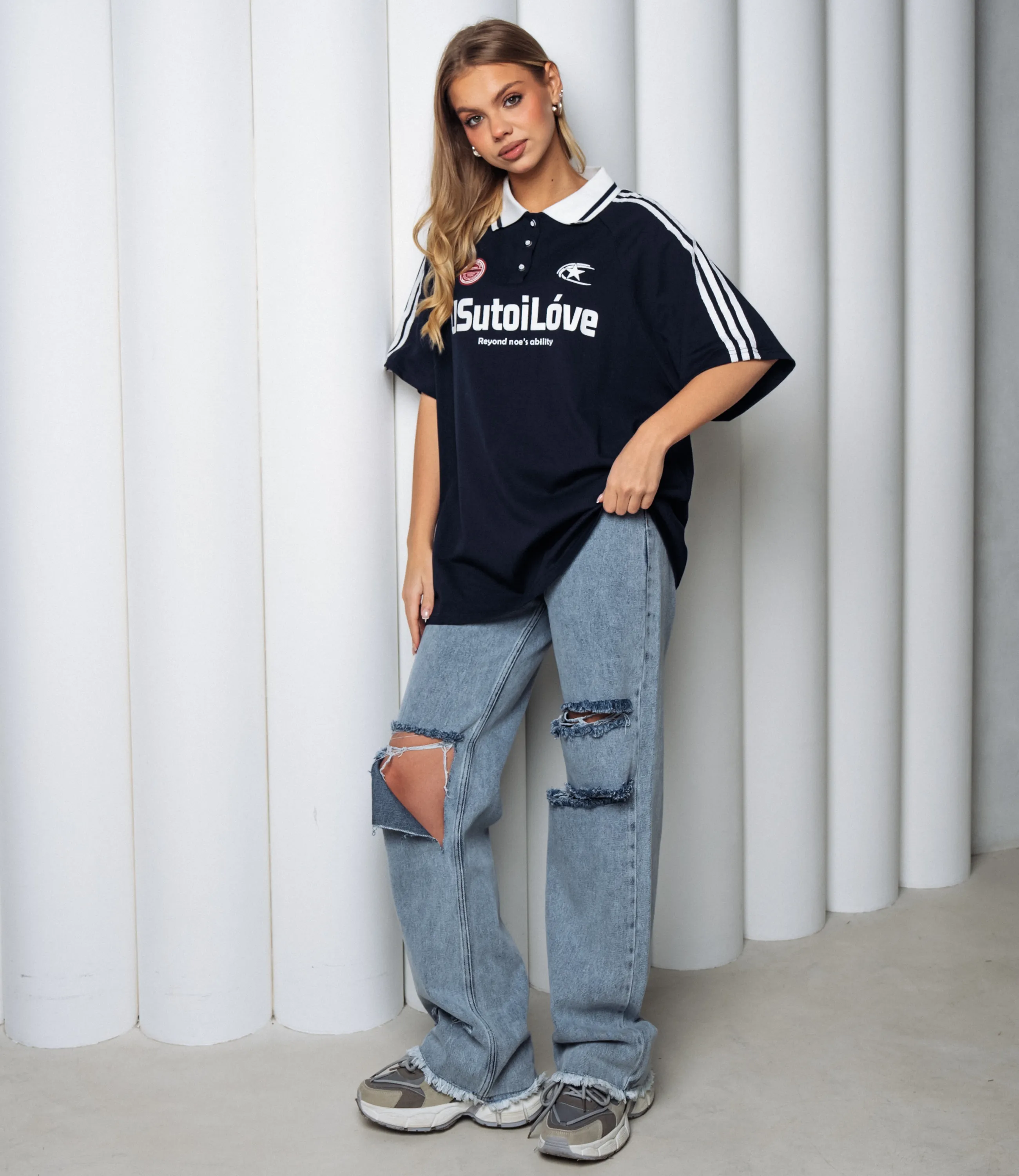 Футболка #КТ1716, тёмно-синий - фото 4