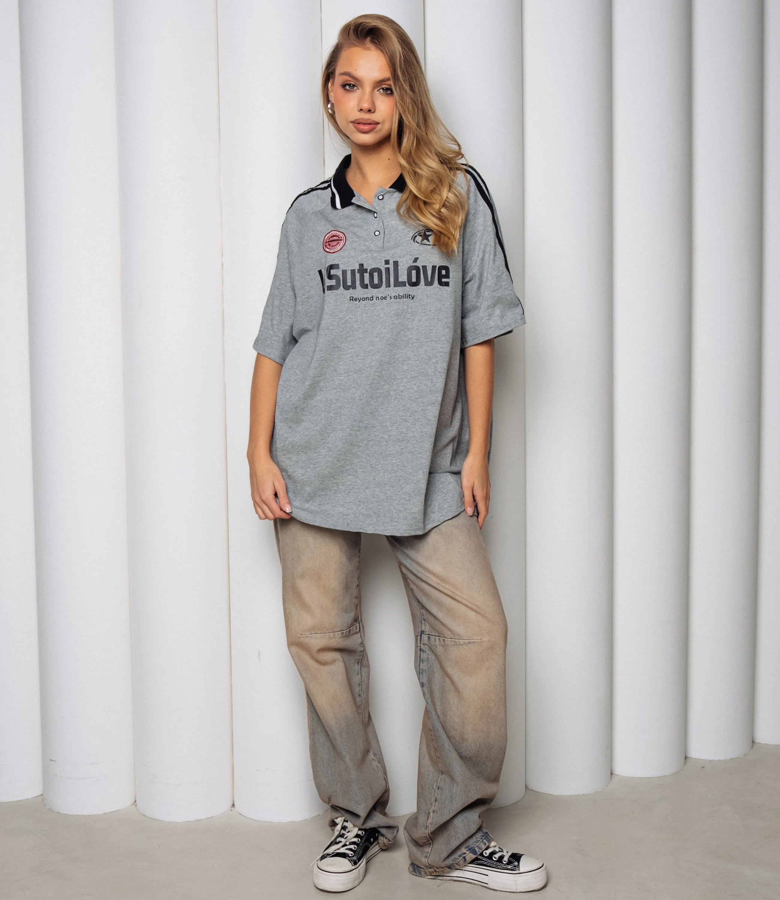 Футболка #КТ1716, серый меланж - фото 4