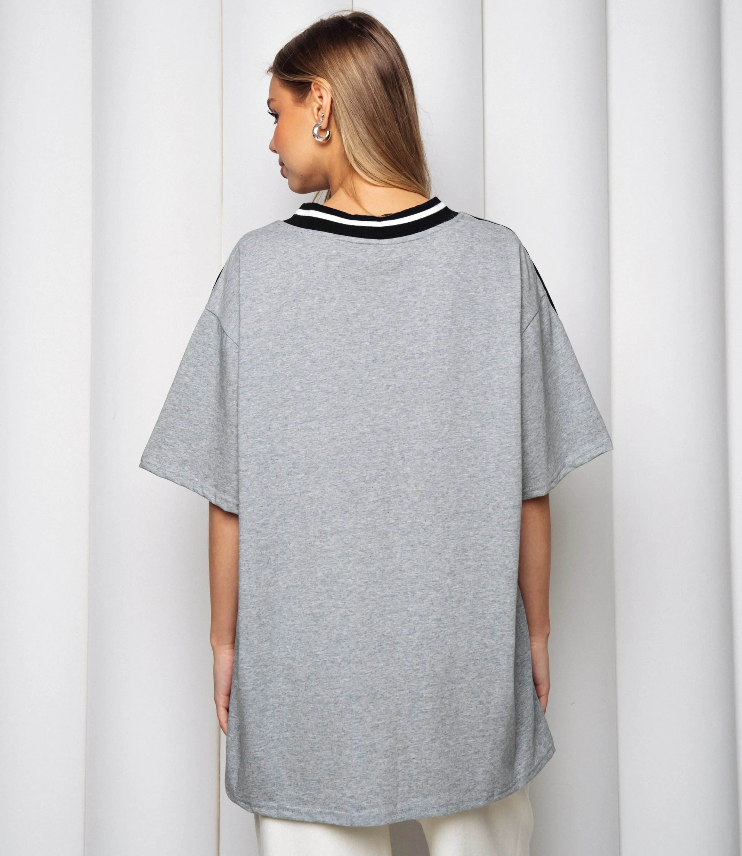 Футболка #КТ1715, серый меланж - фото 3