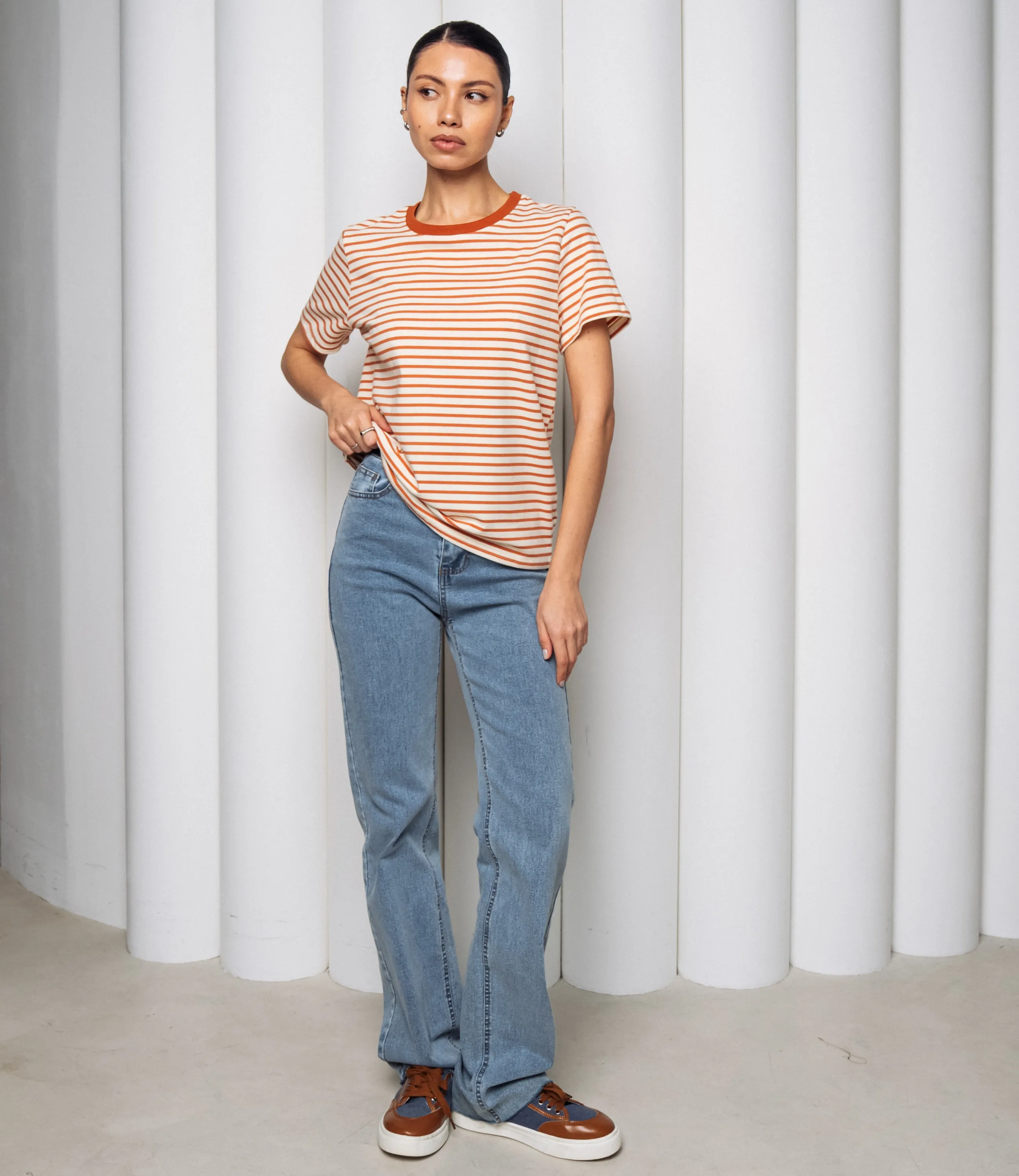 Футболка #КТ8355, терракотовый - фото 4