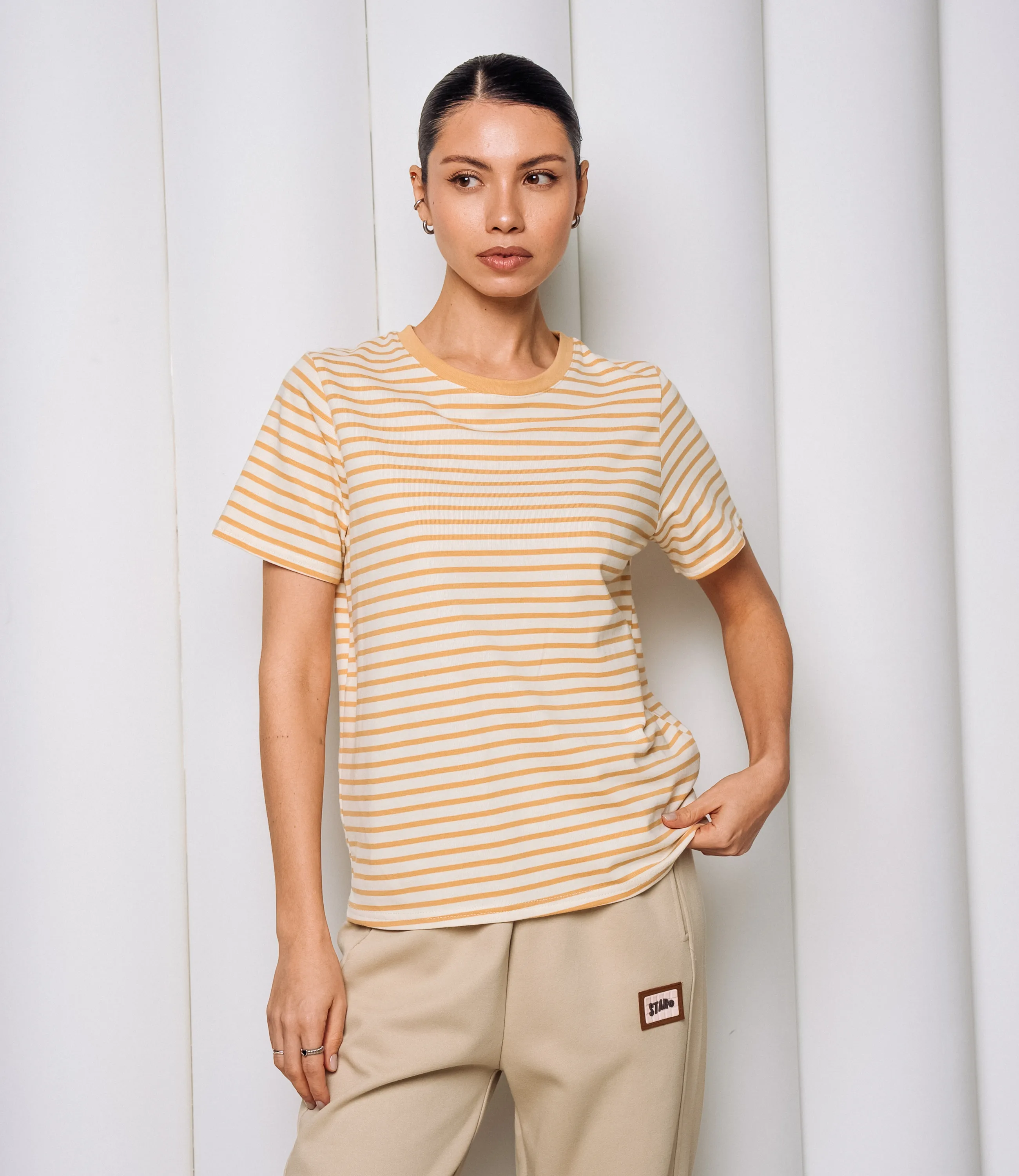 Футболка #КТ8355, карамель - фото 1