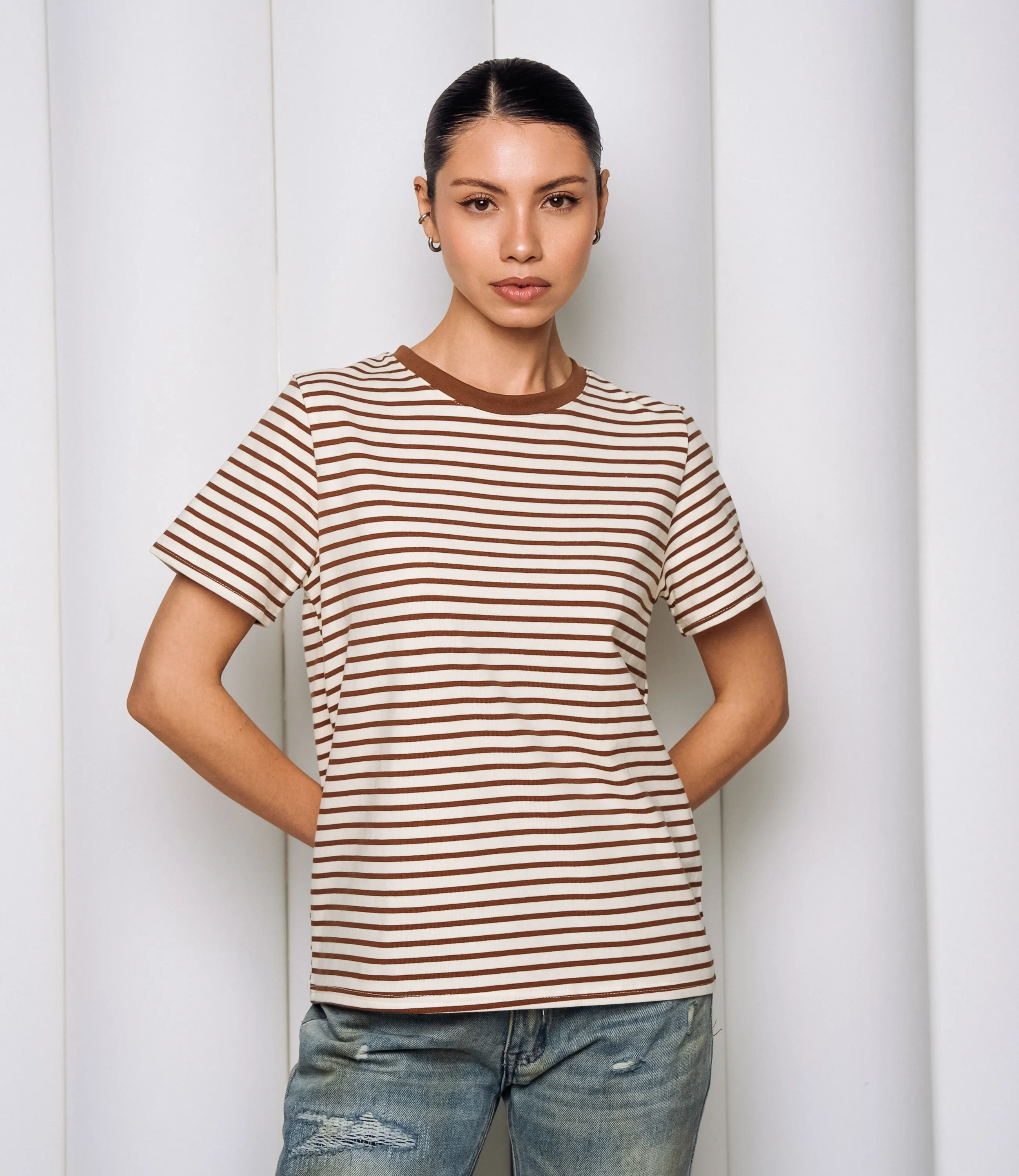 Футболка #КТ8355, коричневый - фото 1