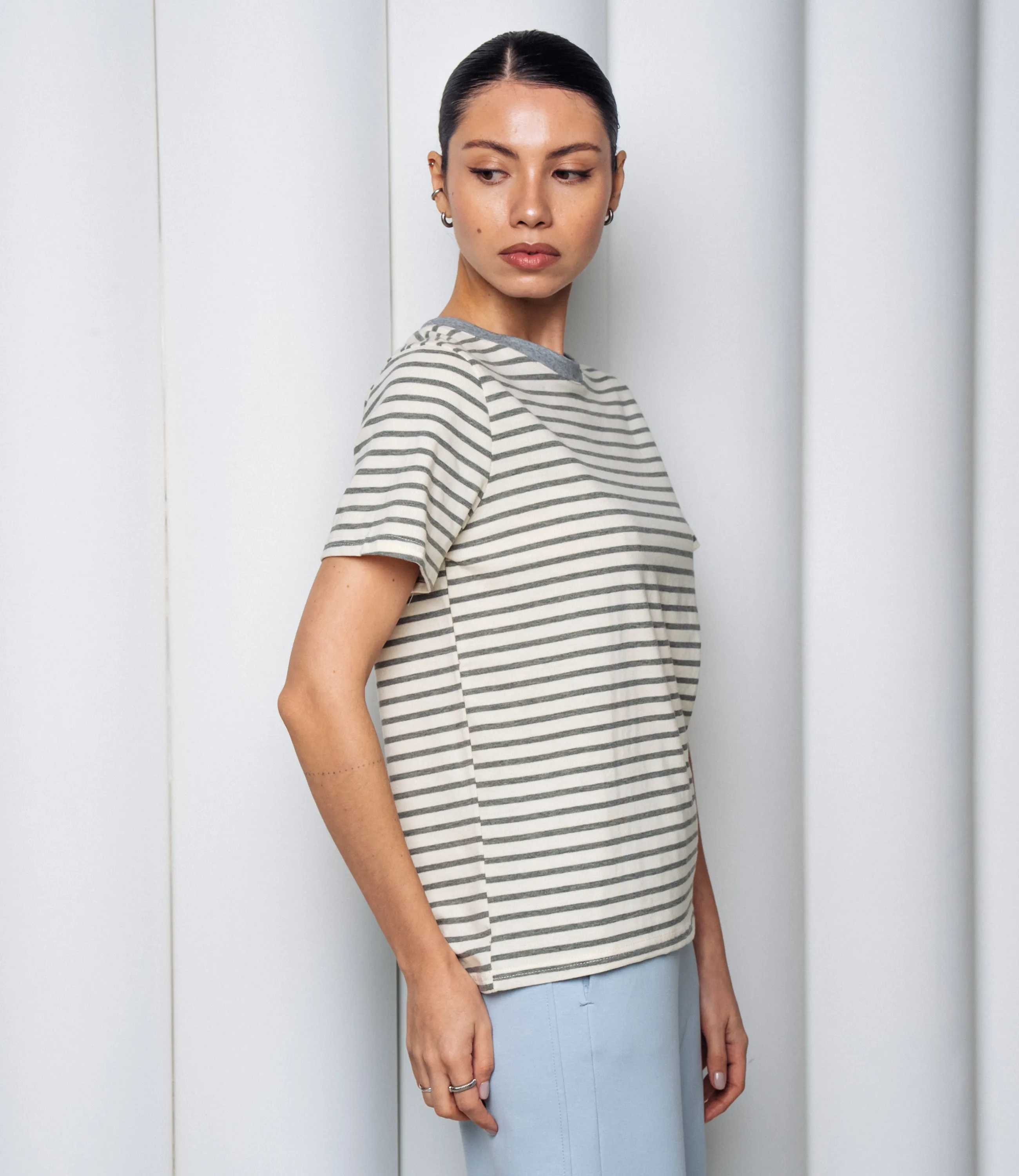 Футболка #КТ8355, серый - фото 2