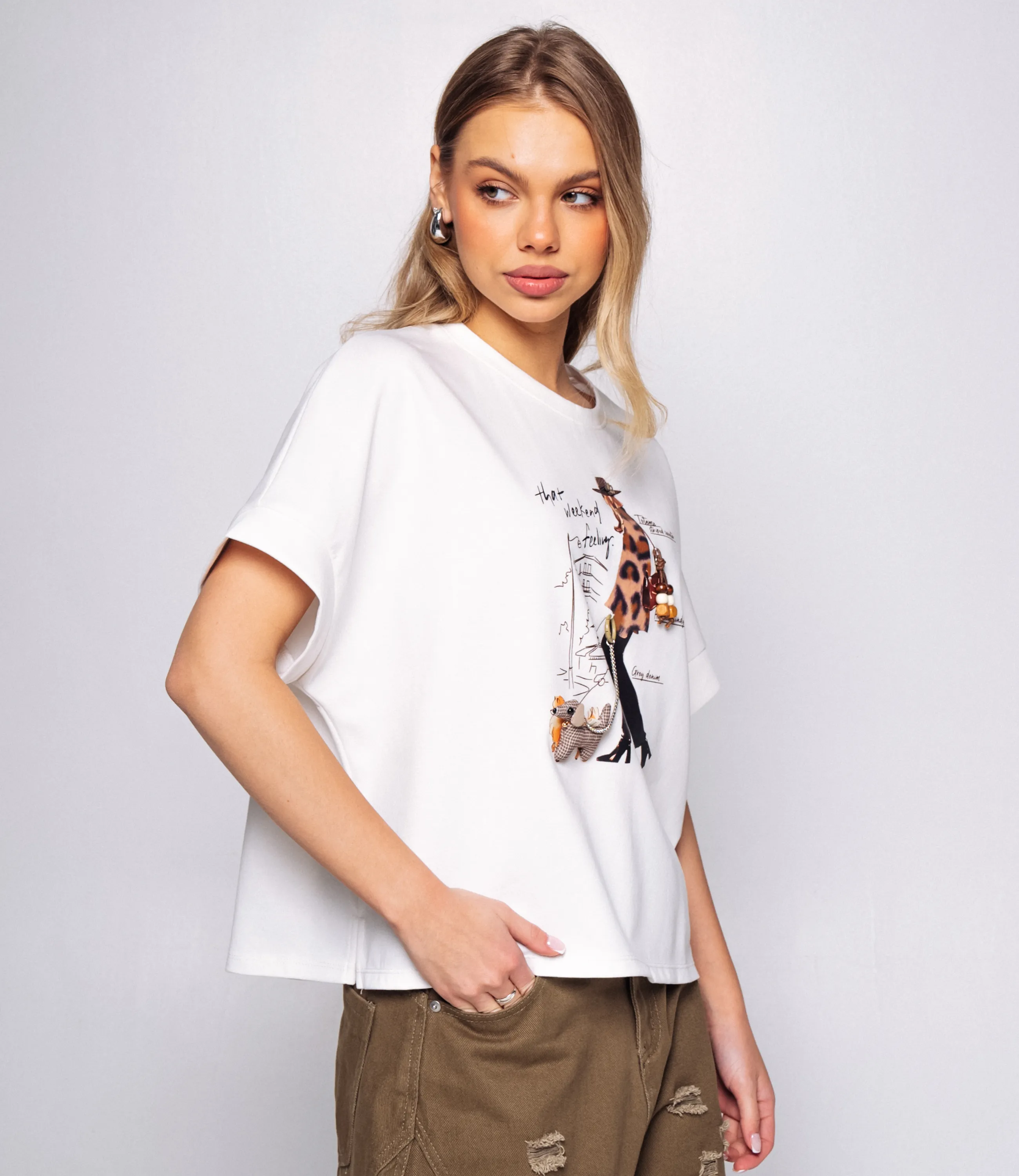 Футболка #КТ1907 (1), белый - фото 2