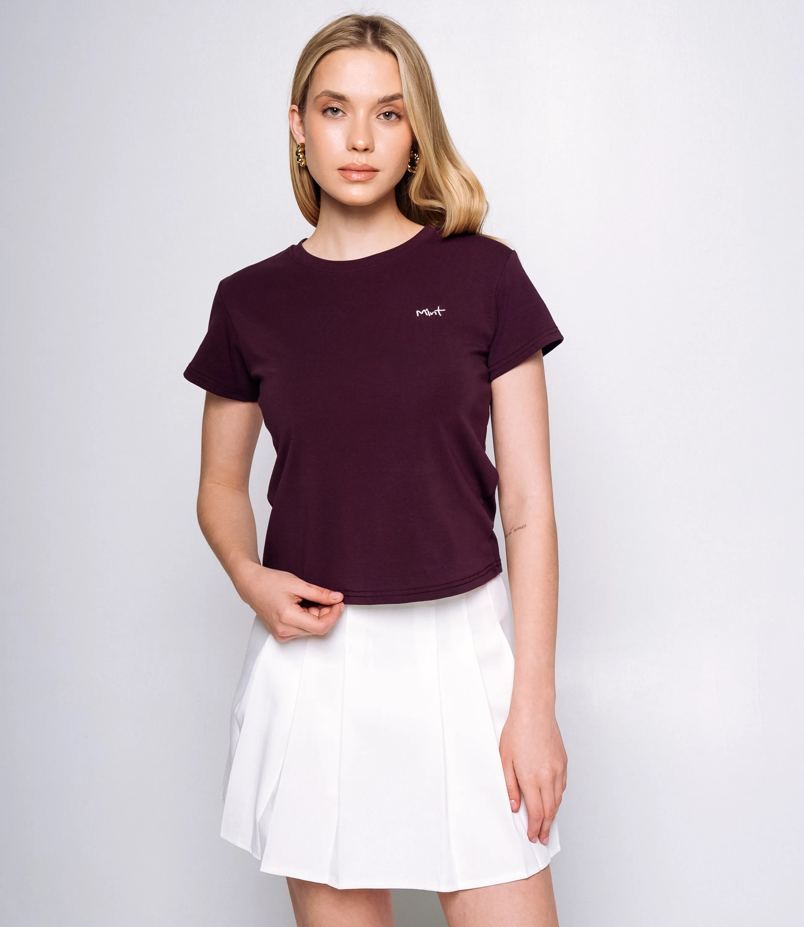 Футболка #КТ250365, сливовый - фото 1