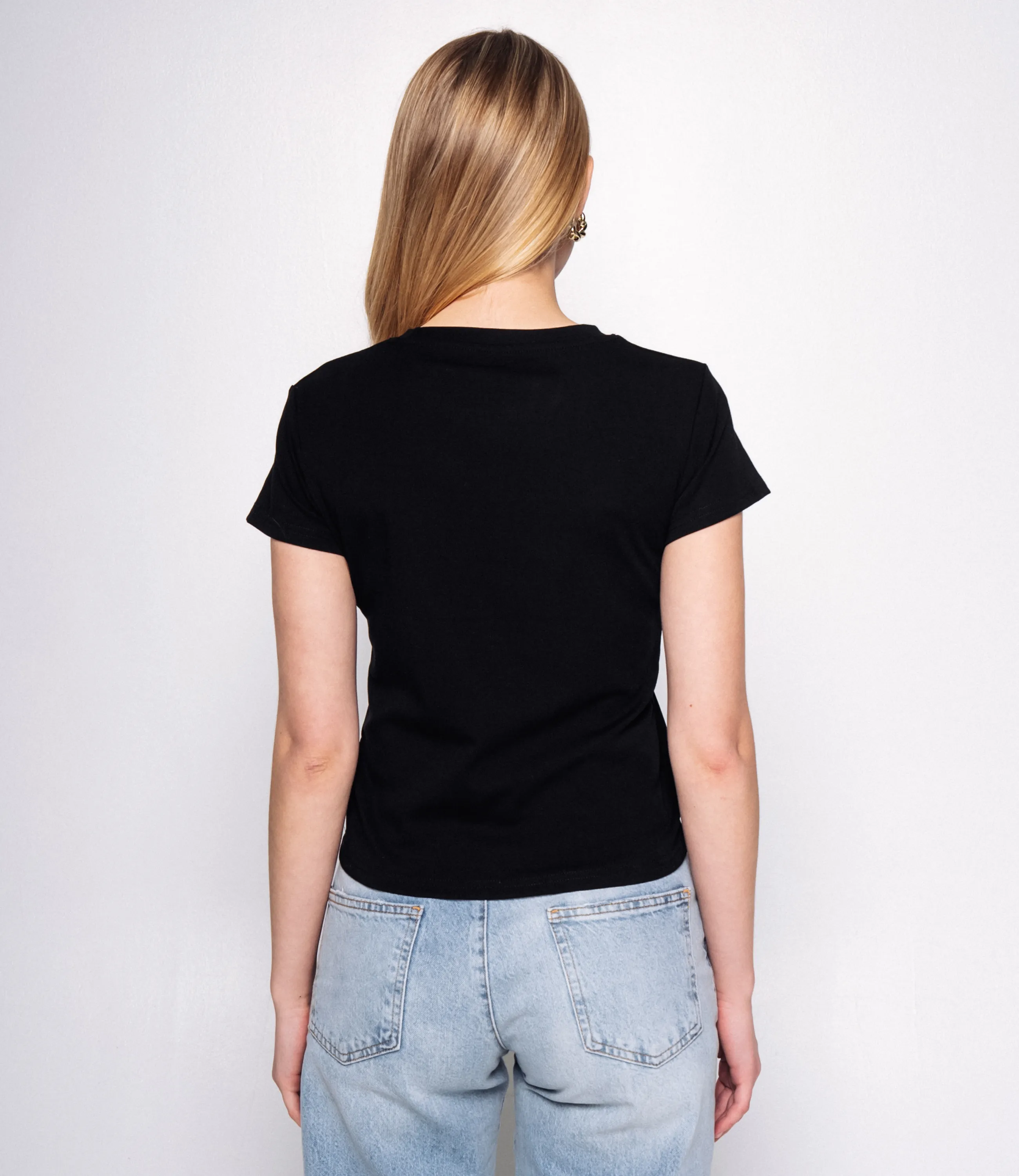 Футболка #КТ250365, чёрный - фото 3