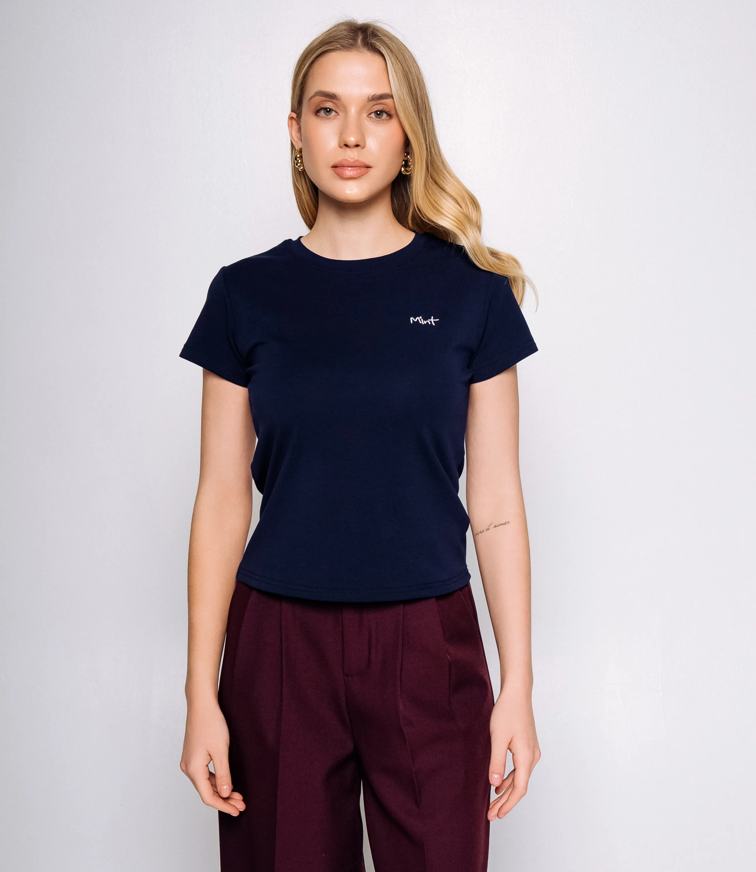 Футболка #КТ250365, тёмно-синий - фото 1