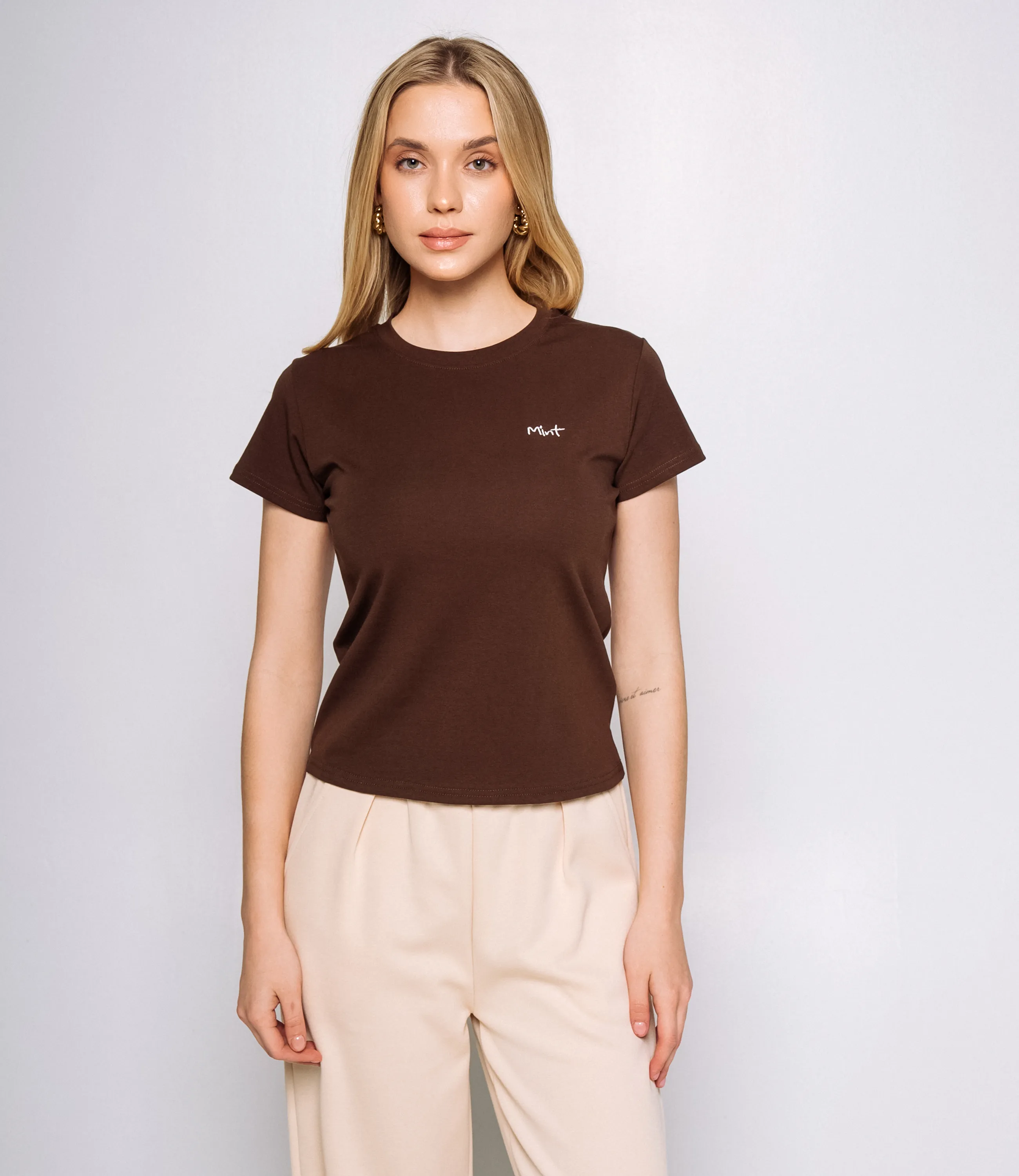 Футболка #КТ250365, тёмный хаки - фото 1