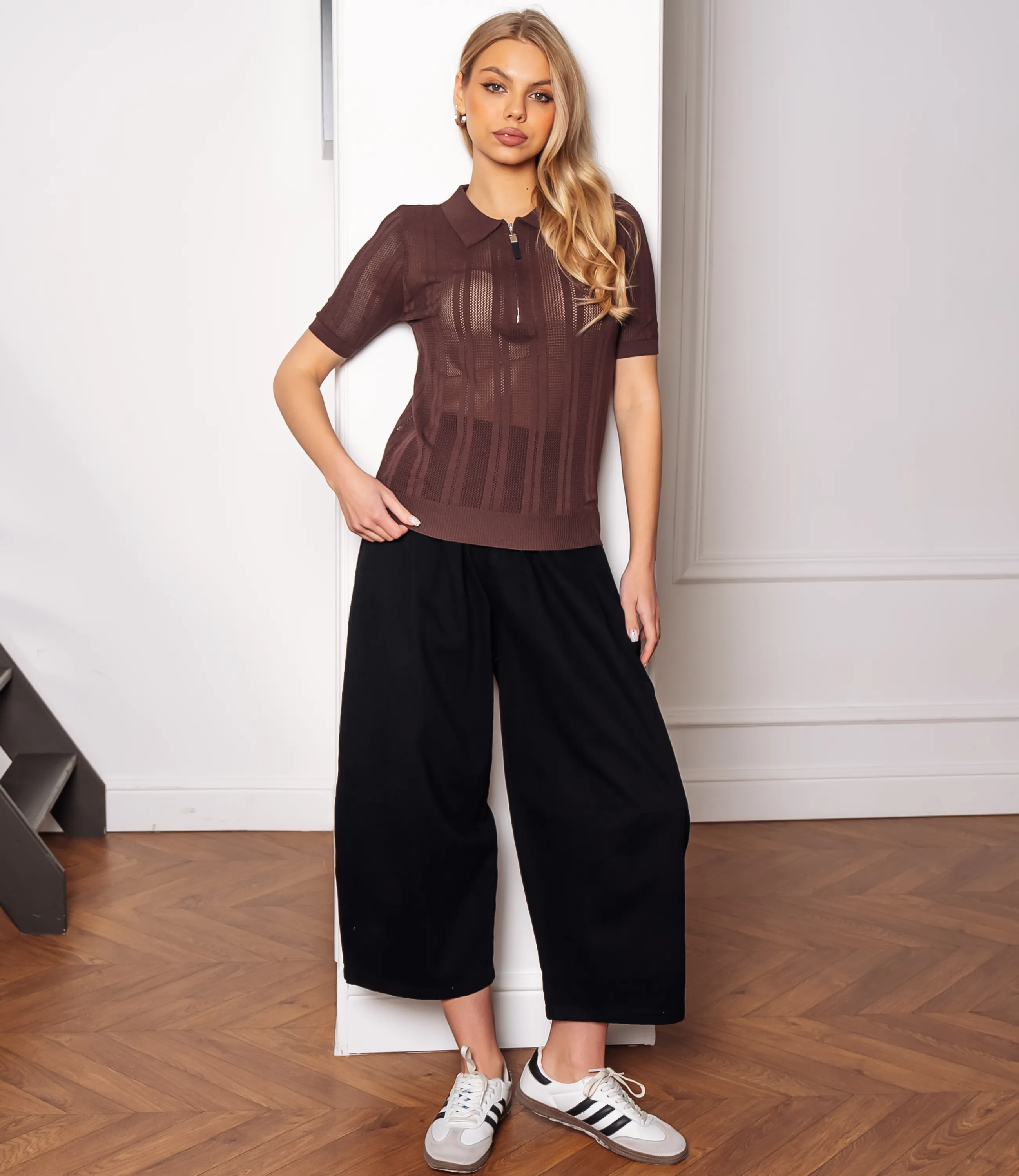 Футболка #КТ8209, шоколадный - фото 4