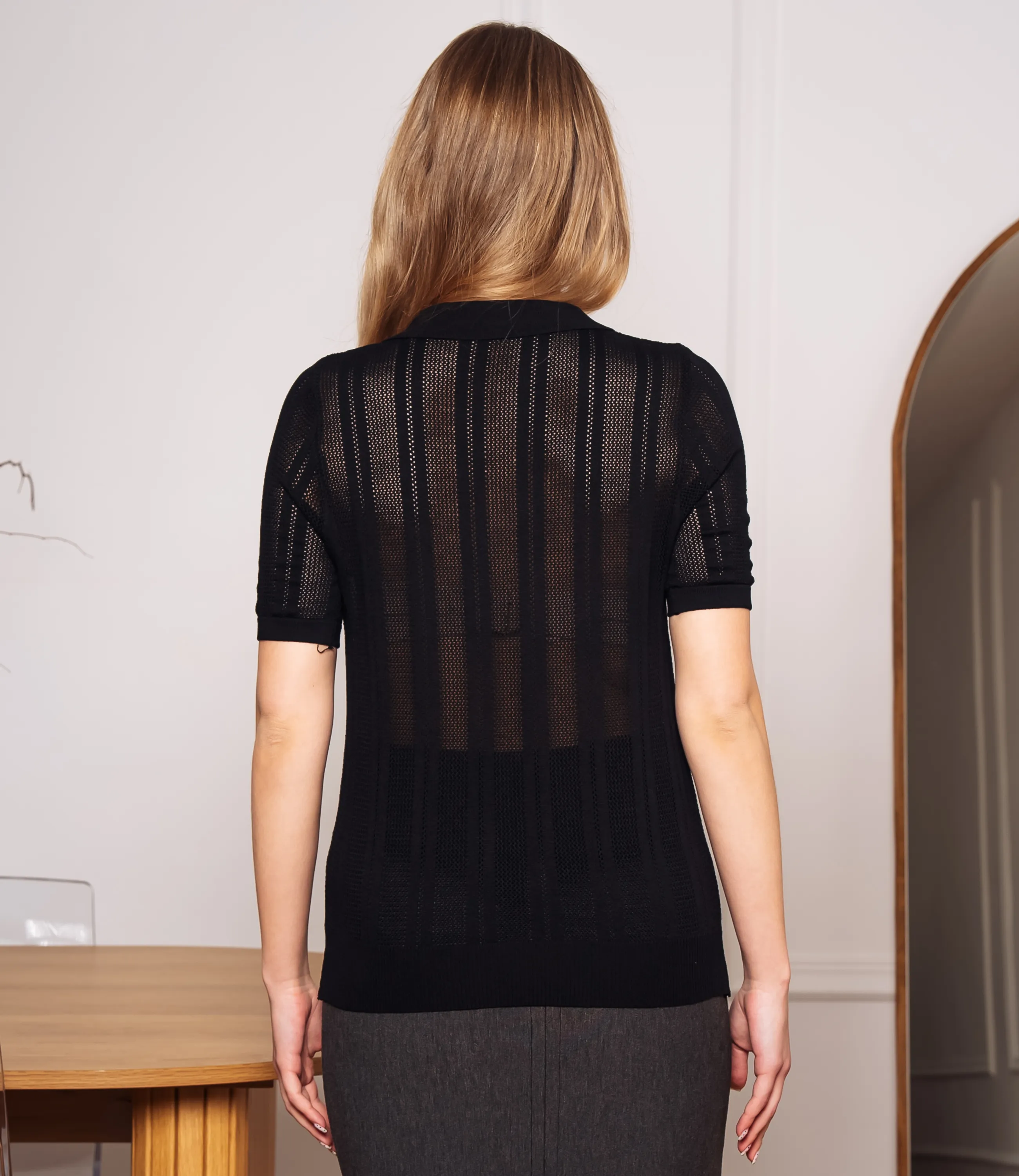 Футболка #КТ8209, чёрный - фото 3