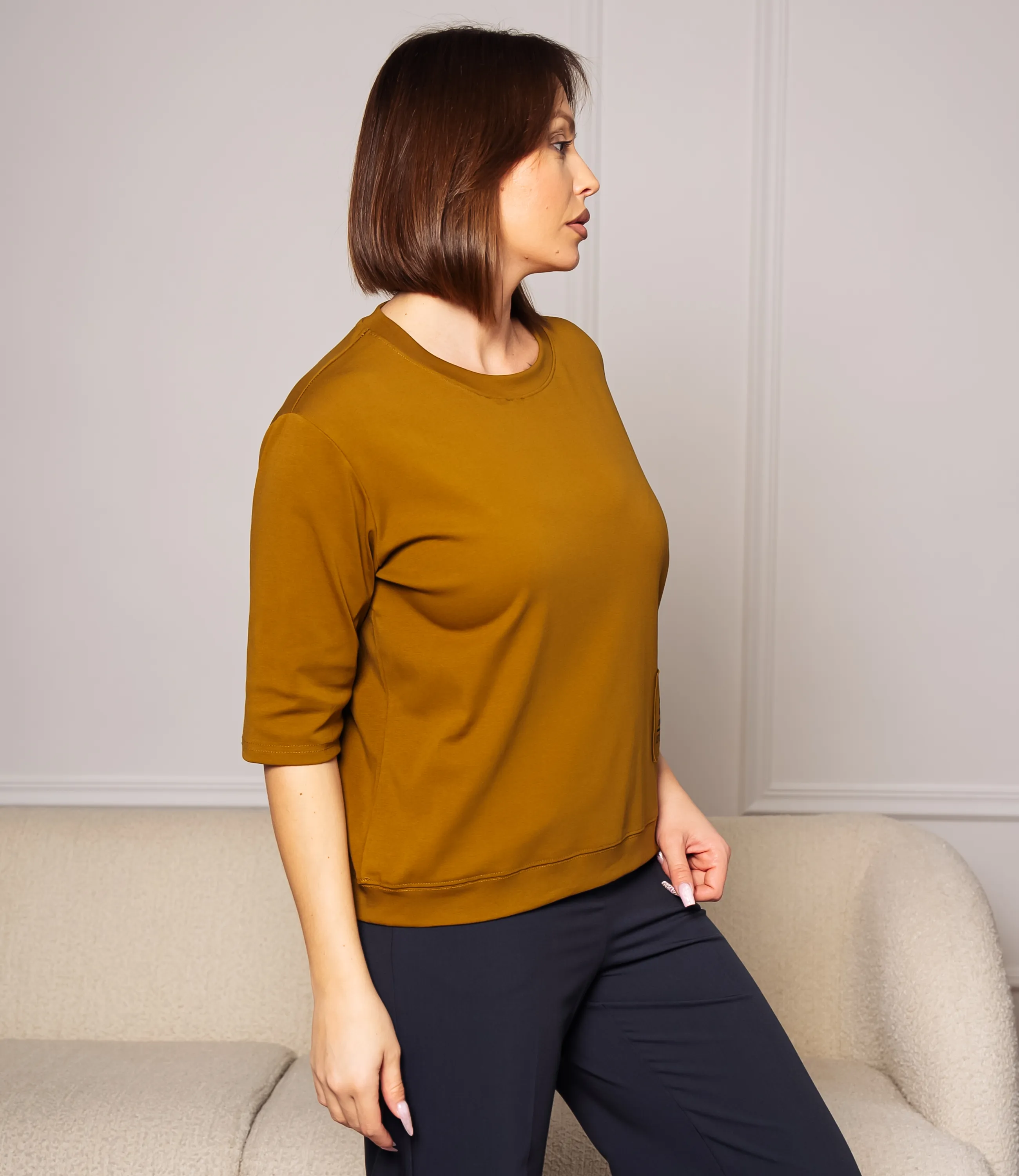 Футболка #КТ0467-55, хаки - фото 2