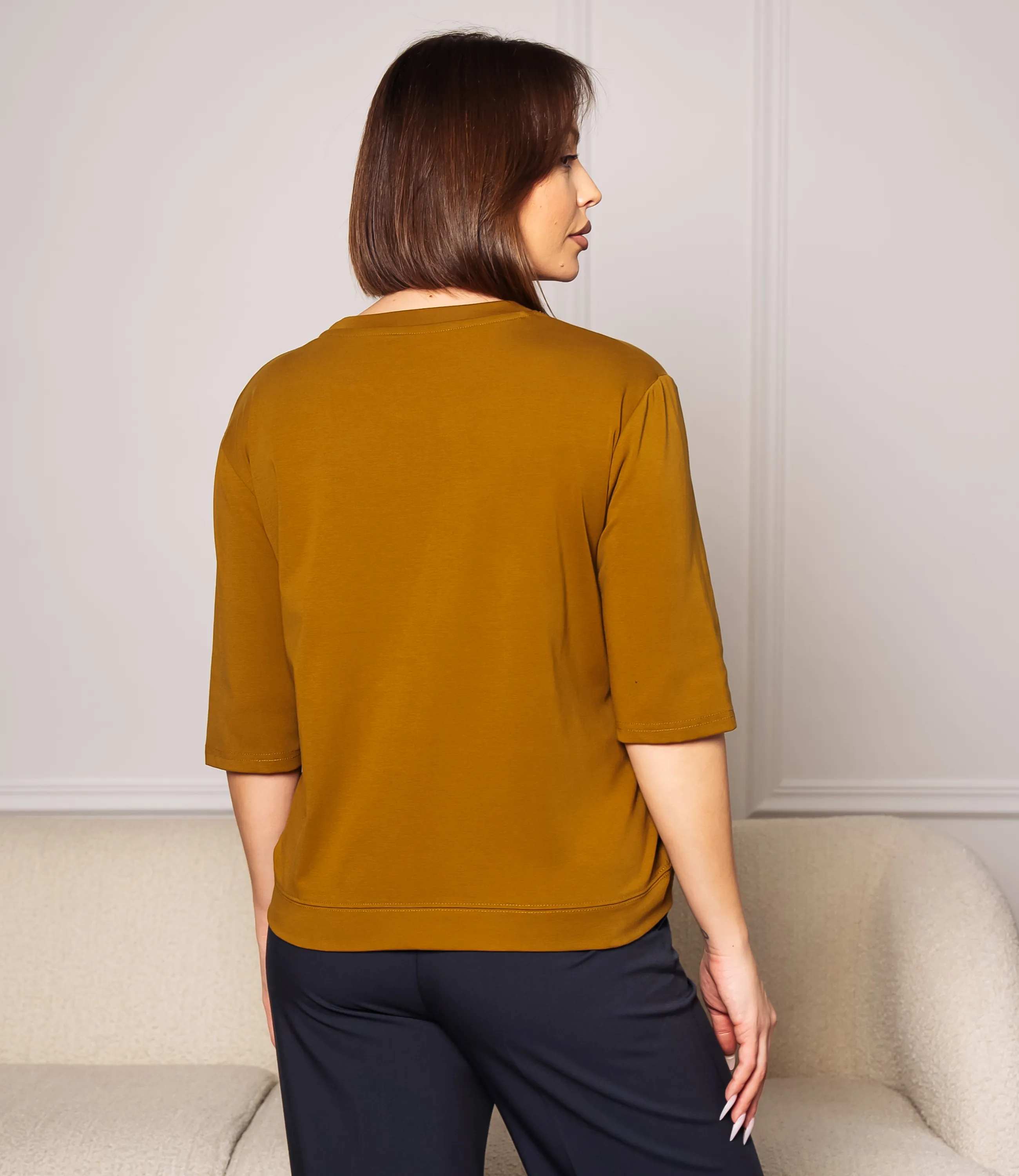 Футболка #КТ0467-55, хаки - фото 3