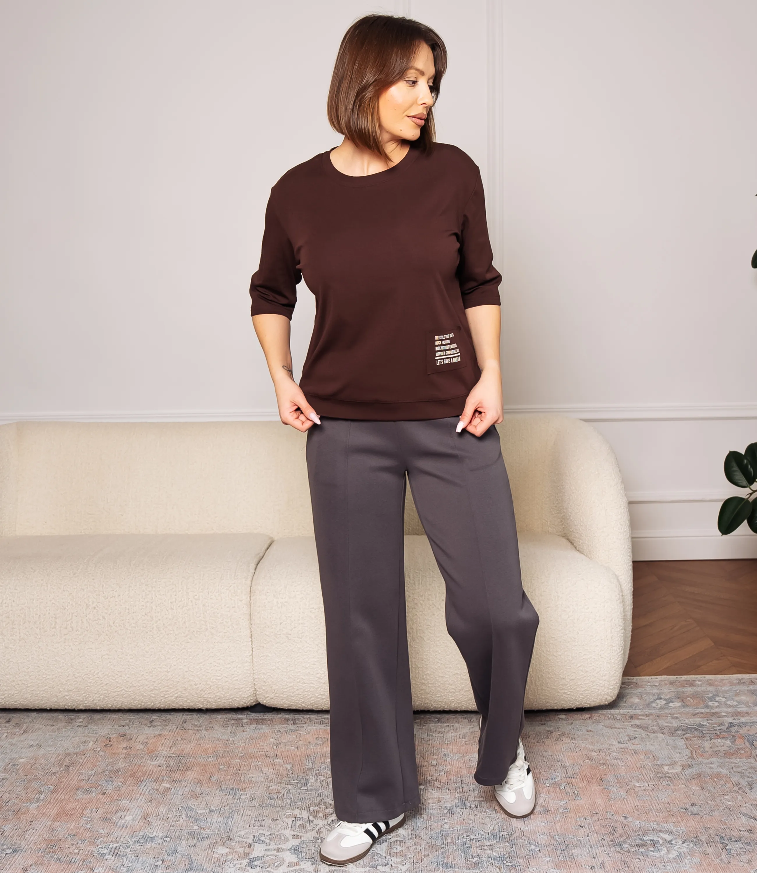 Футболка #КТ0467-55, шоколадный - фото 4