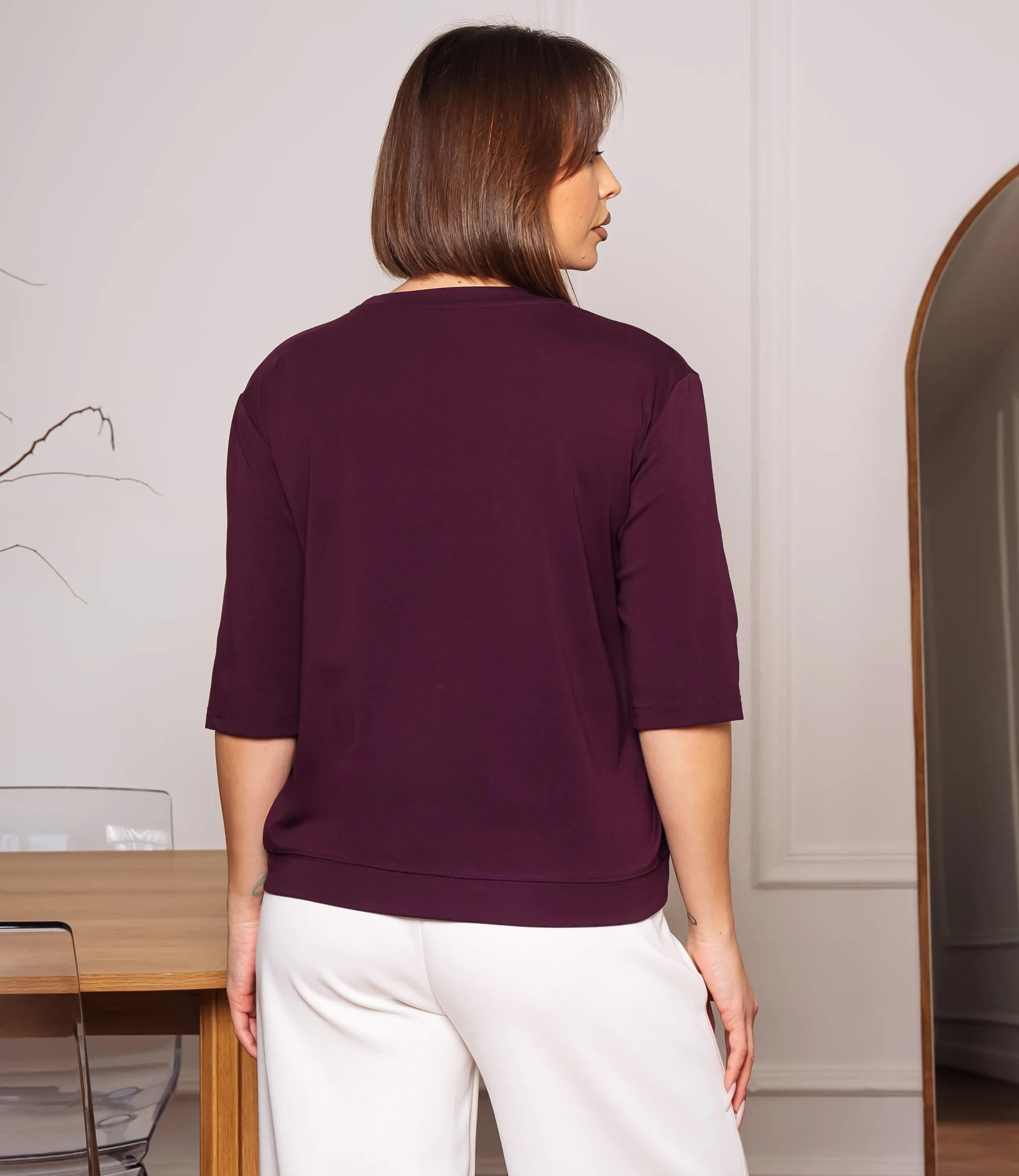 Футболка #КТ0467-55, фиолетовый - фото 3