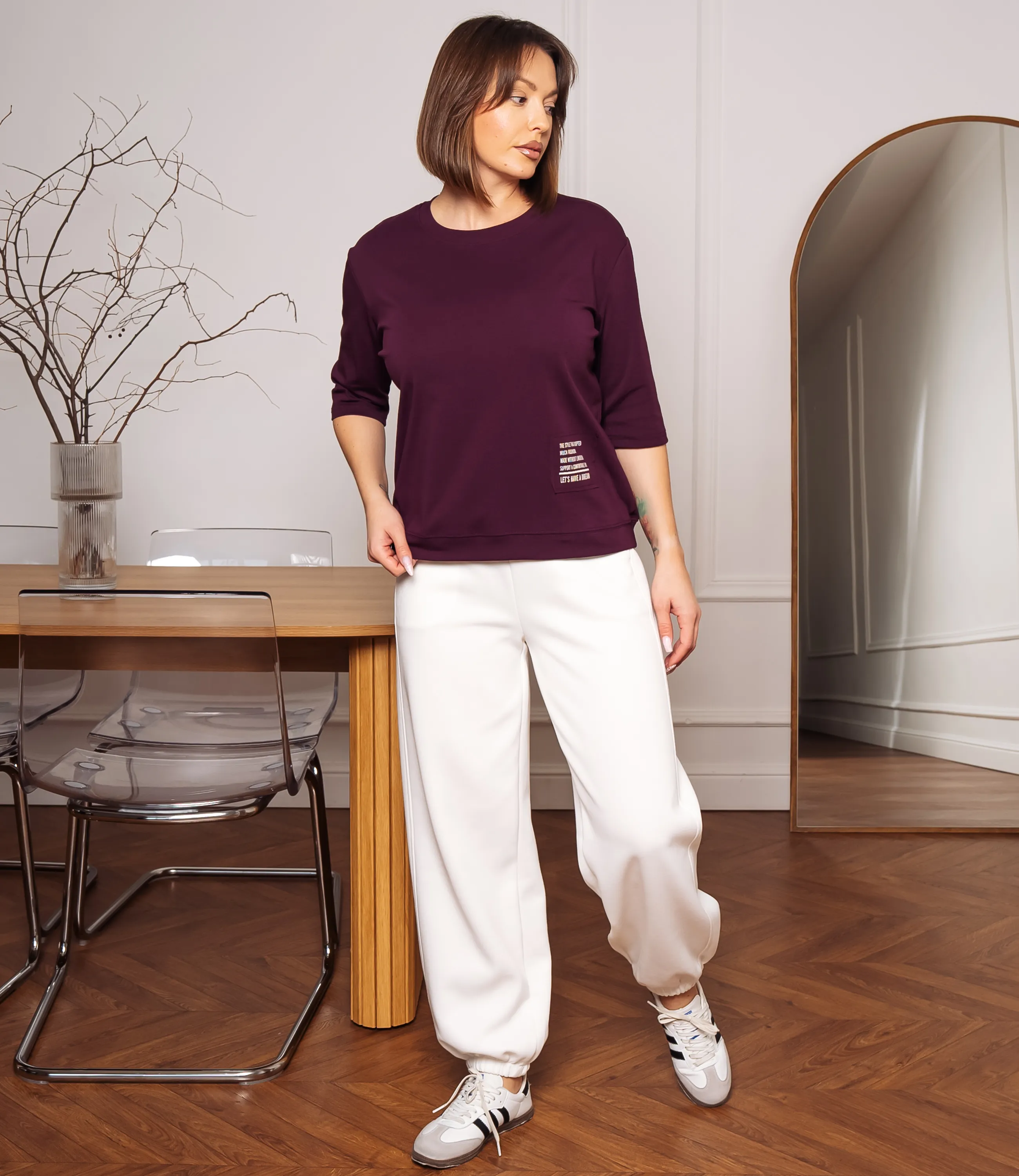 Футболка #КТ0467-55, фиолетовый - фото 4