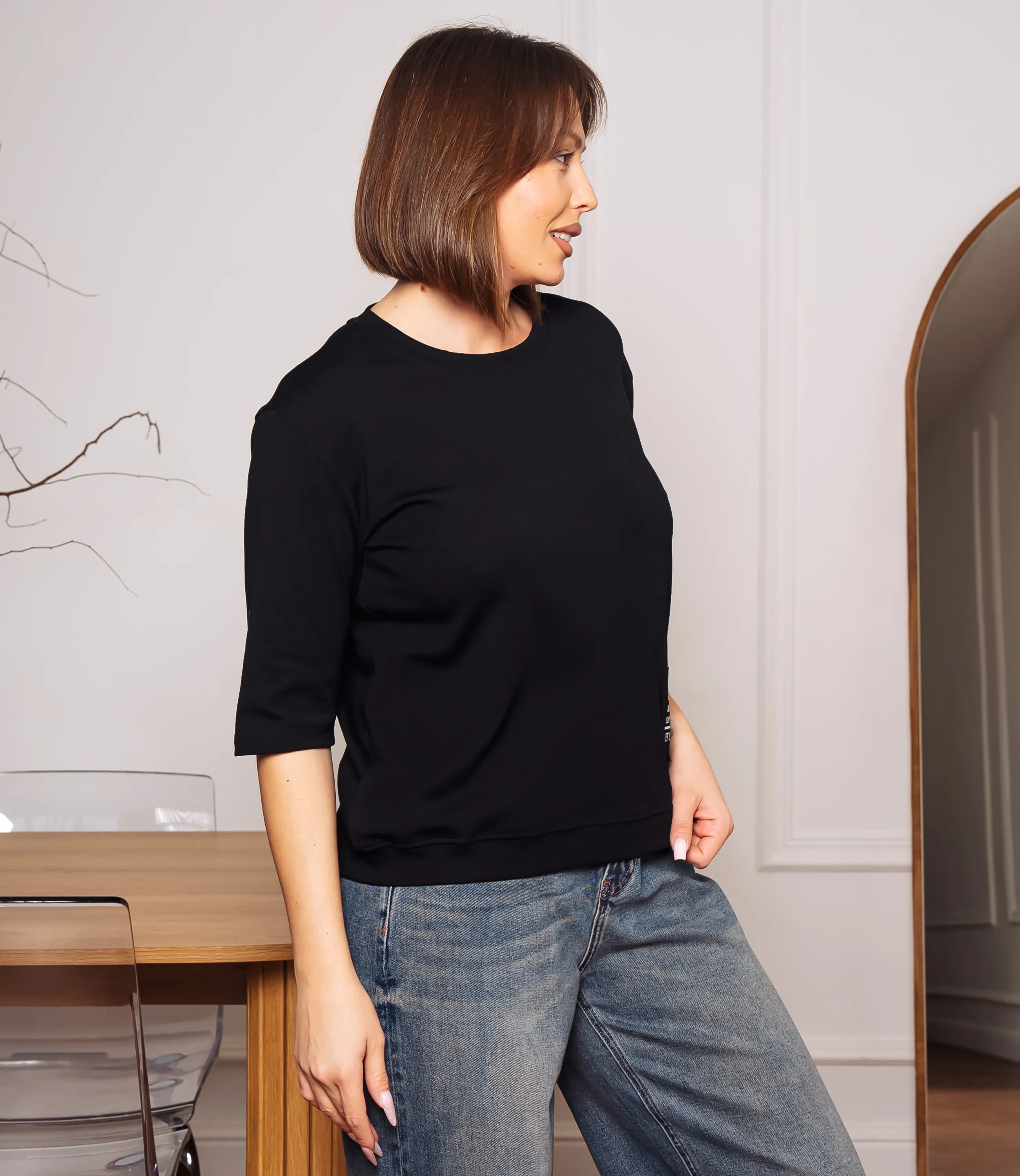 Футболка #КТ0467-55, чёрный - фото 2