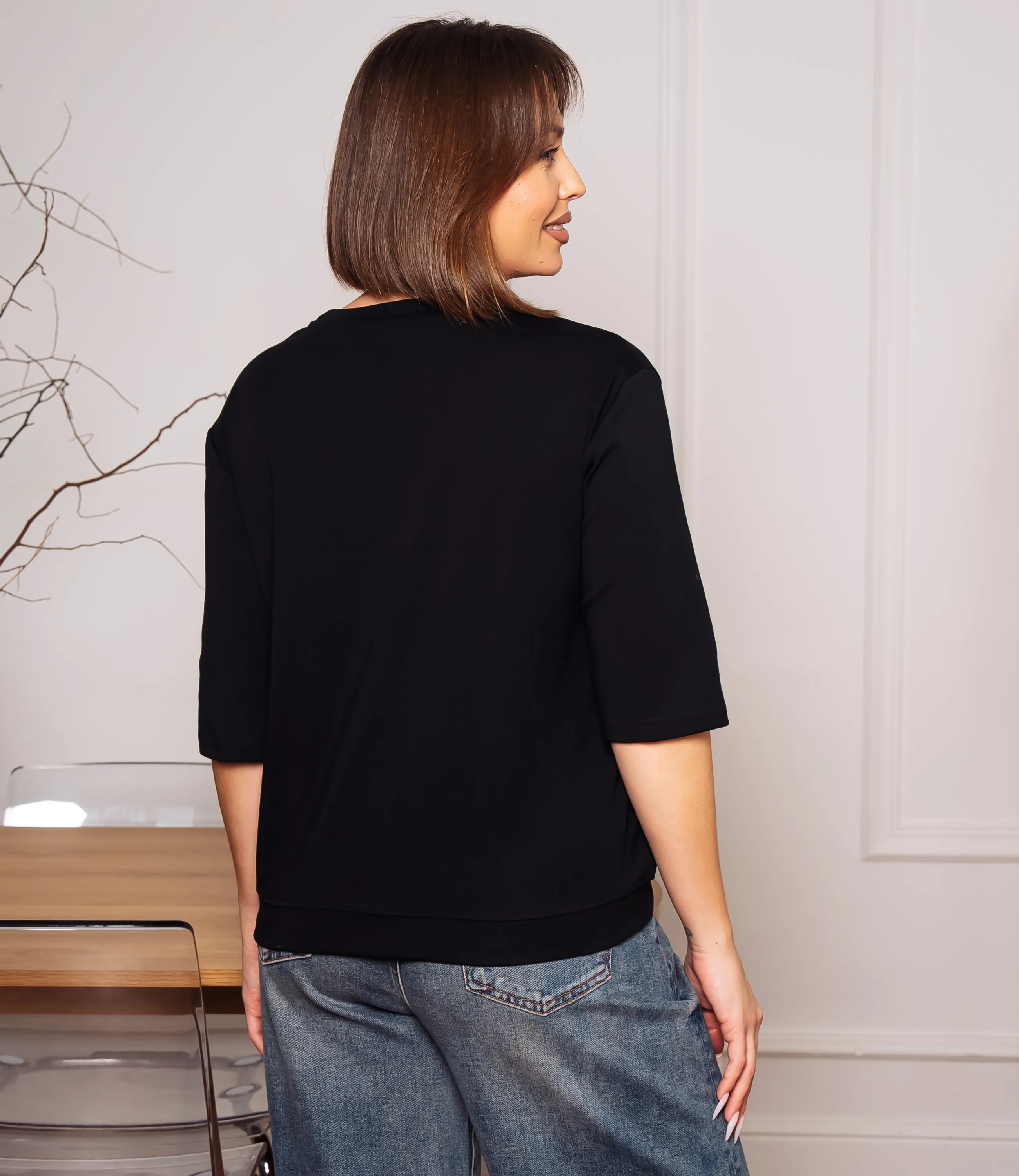 Футболка #КТ0467-55, чёрный - фото 3