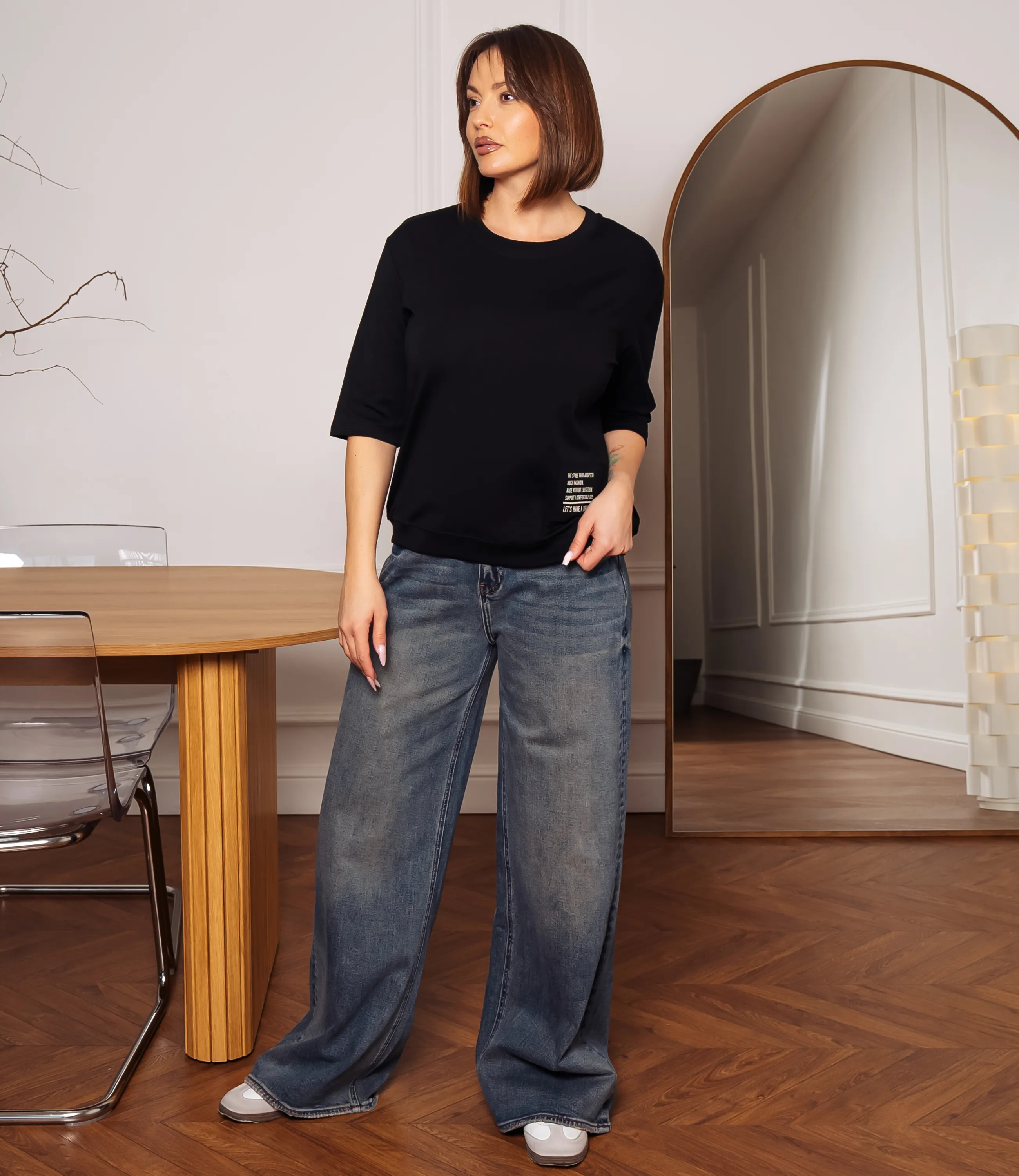 Футболка #КТ0467-55, чёрный - фото 4