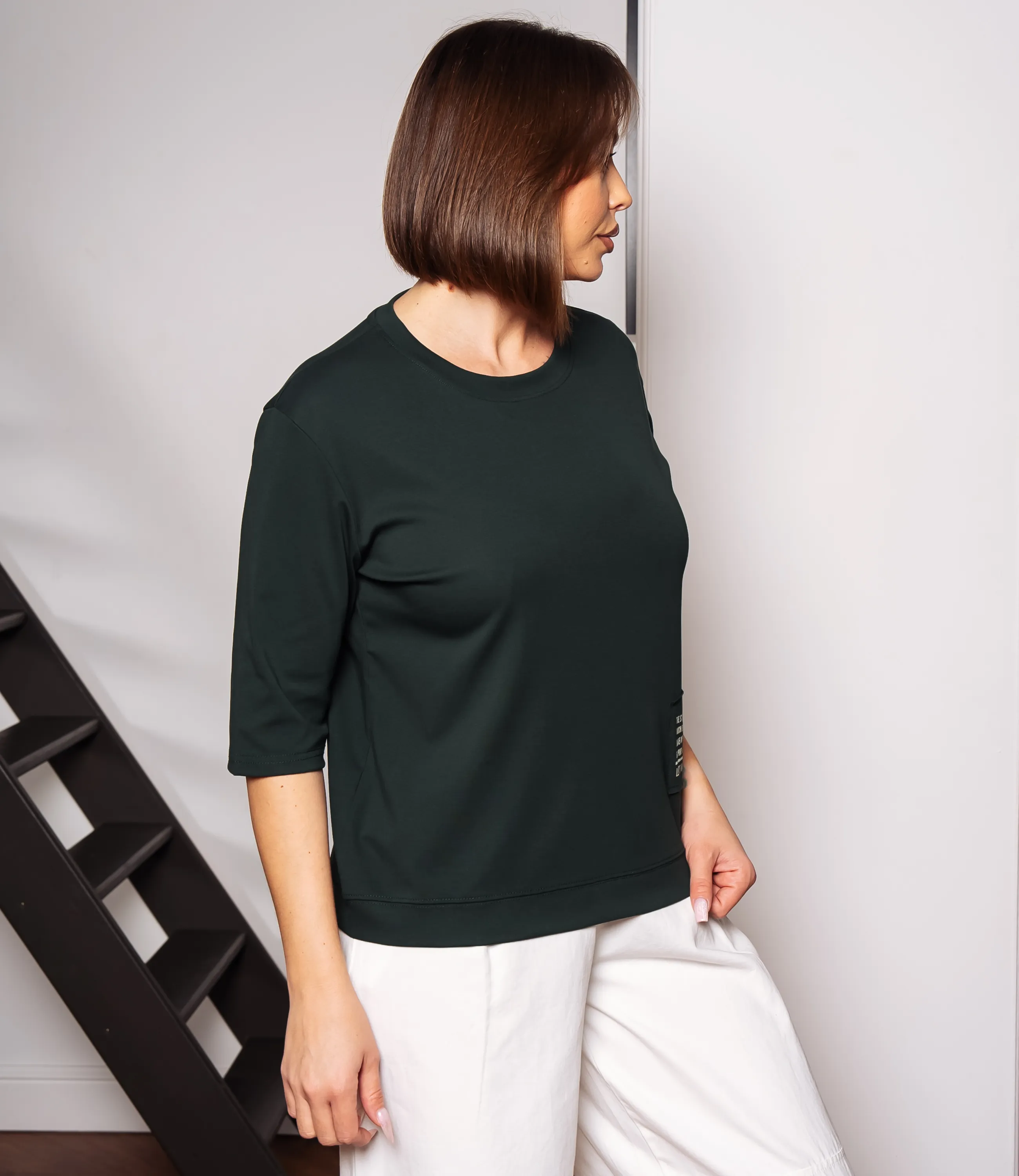 Футболка #КТ0467-55, изумрудный - фото 2