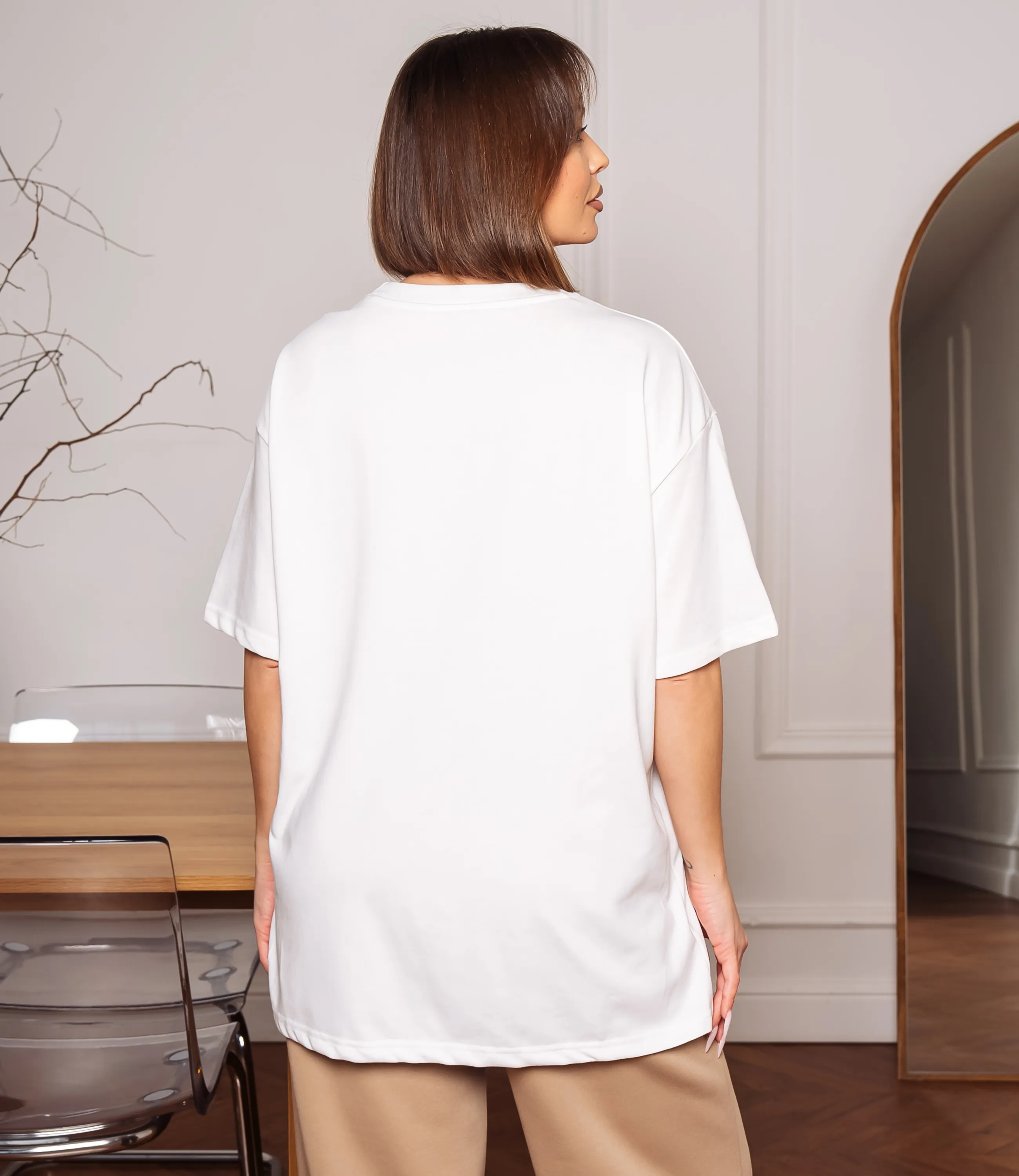 Футболка #КТ8290, белый - фото 3