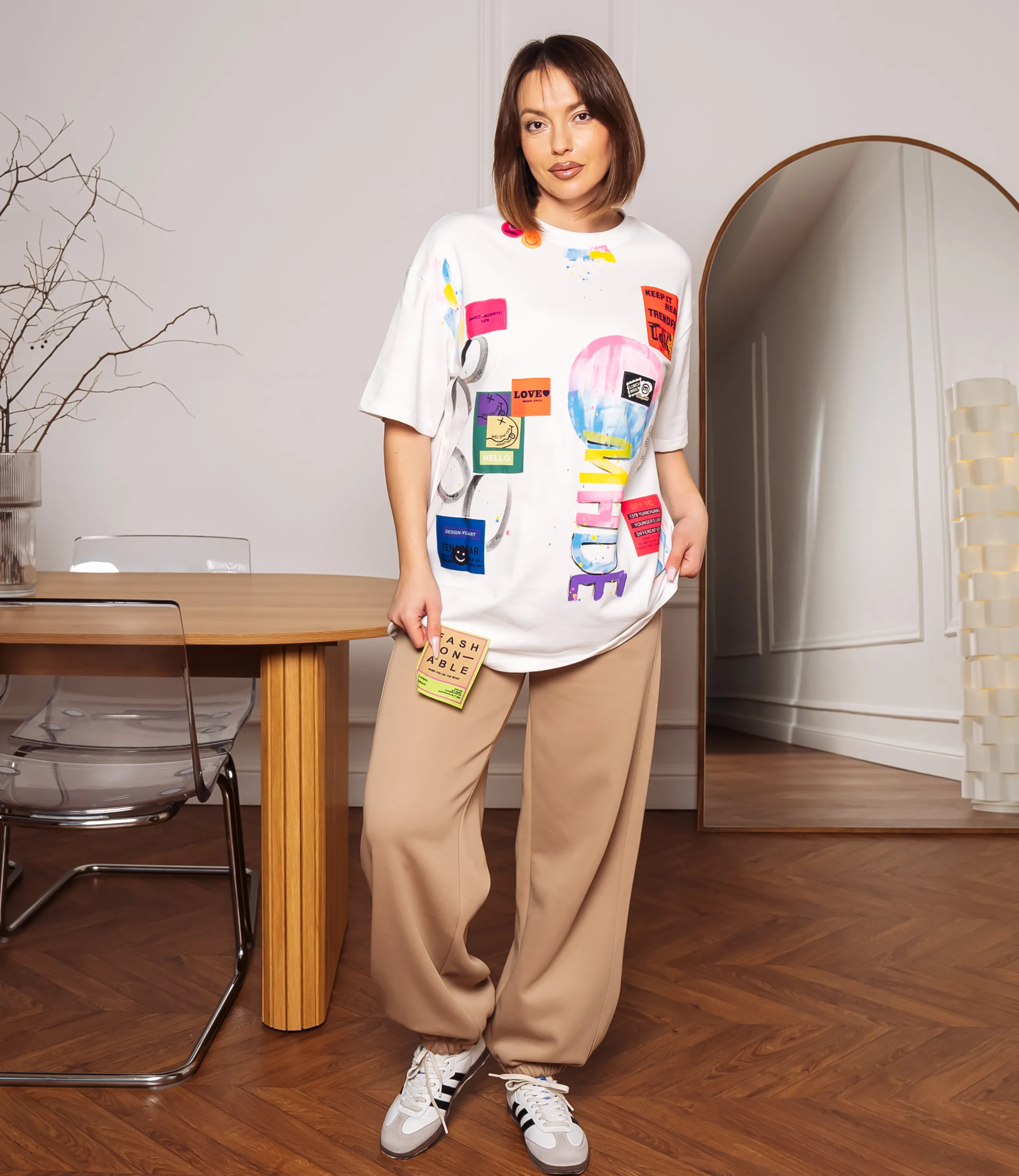 Футболка #КТ8290, белый - фото 4