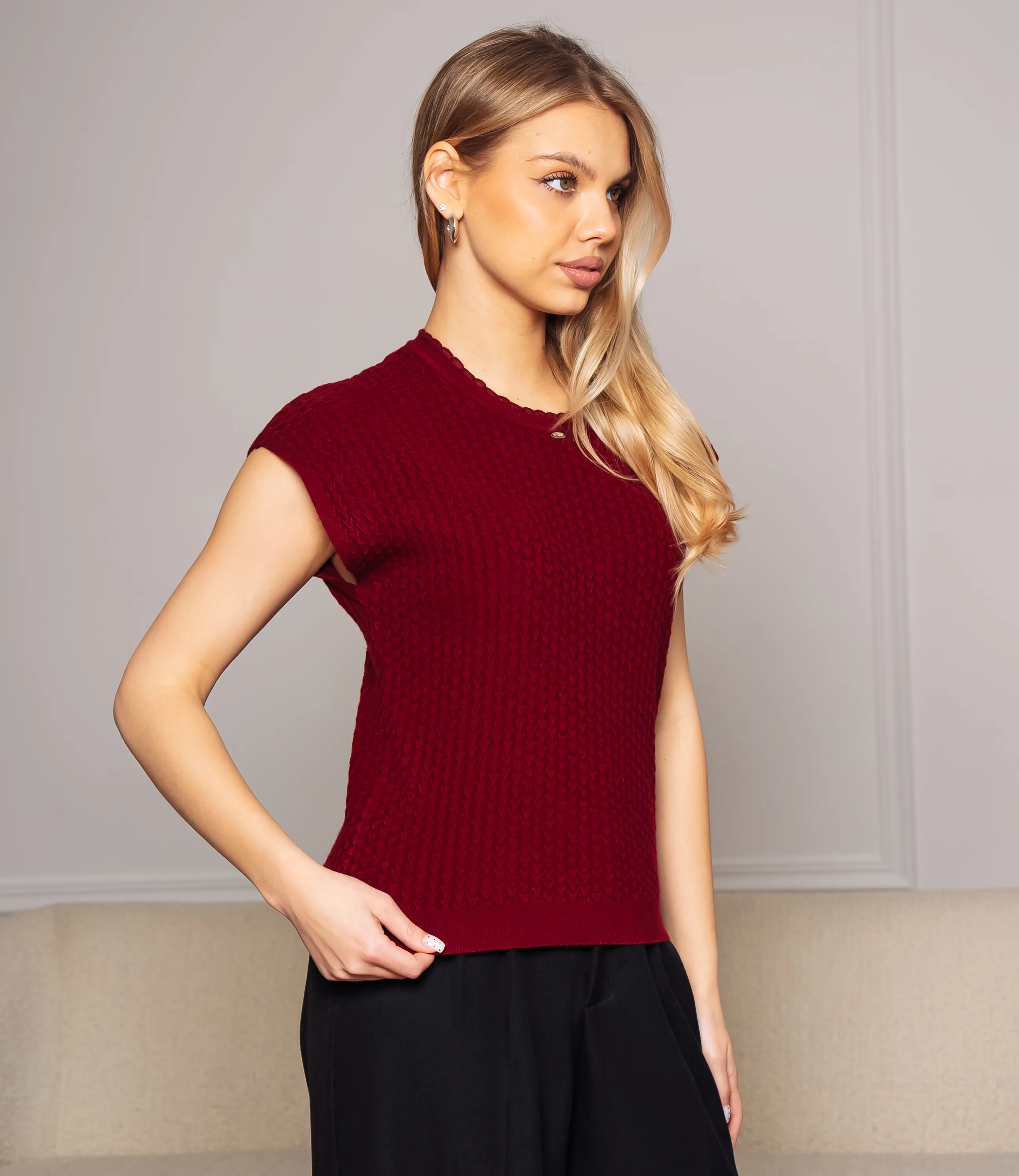 Футболка #КТ6021 (3), бордовый - фото 2