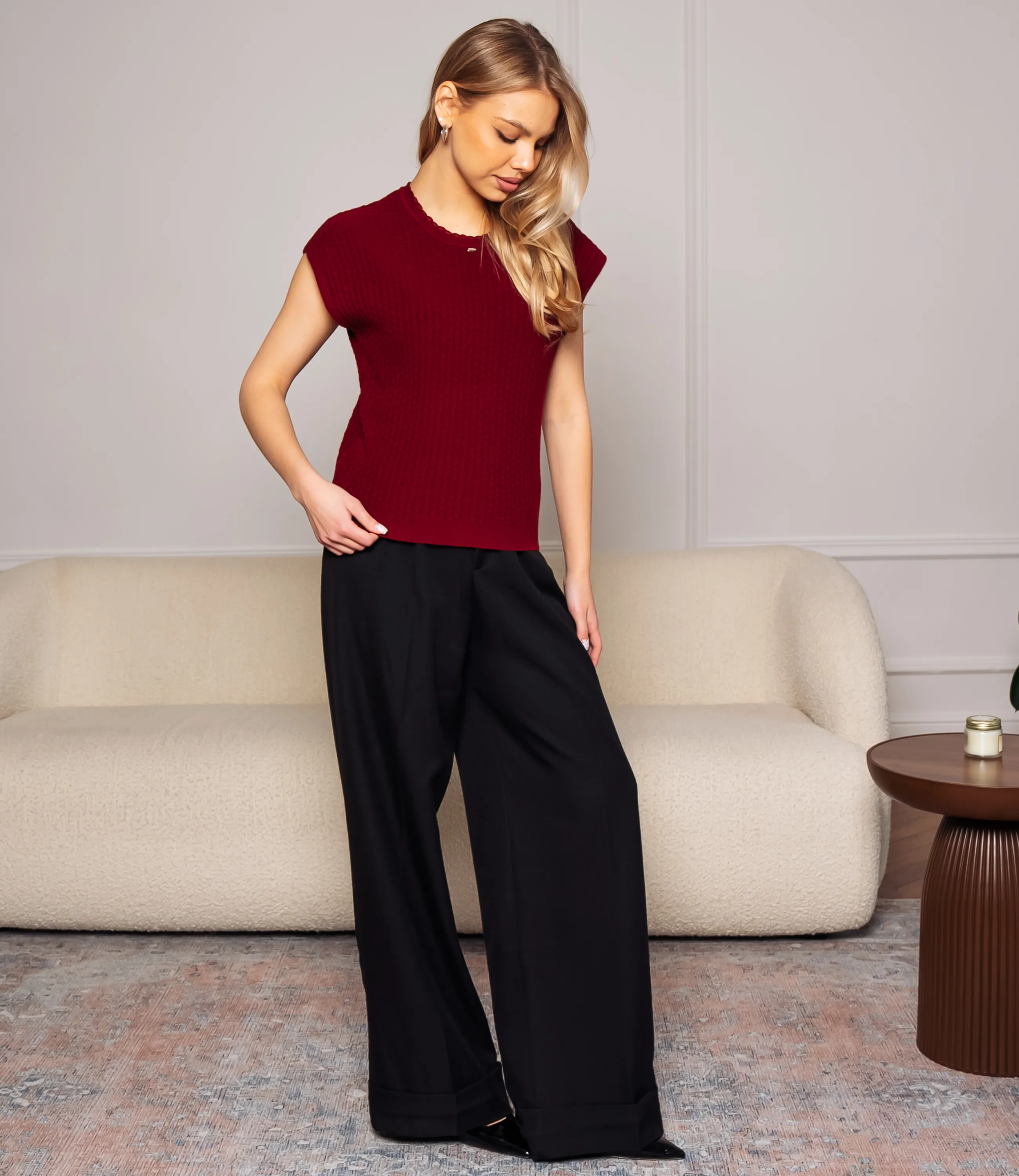 Футболка #КТ6021 (3), бордовый - фото 4