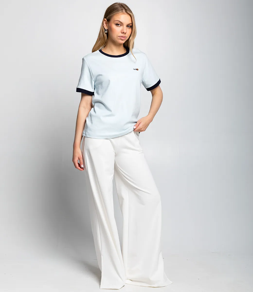 Футболка #КТ519-22, голубой - фото 4