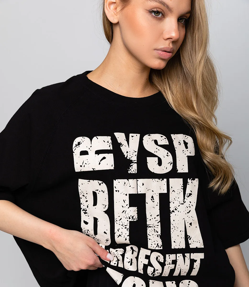 Футболка #КТ1582, чёрный - фото 5