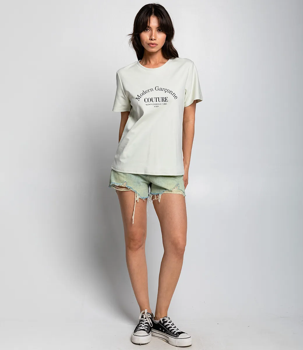 Футболка #КТ214-34, зелёный чай - фото 4