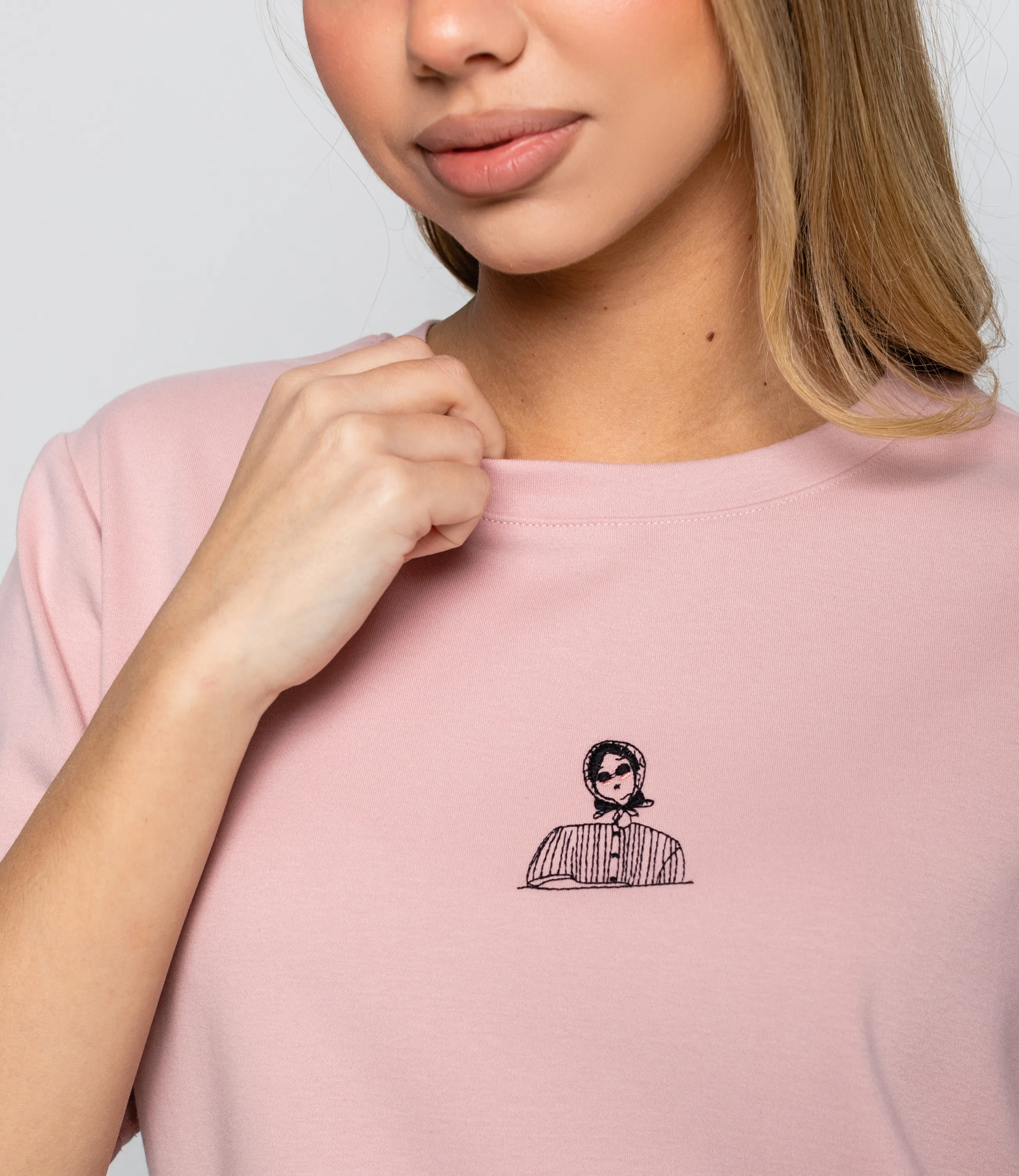 Футболка #КТ6120, пудровый - фото 5