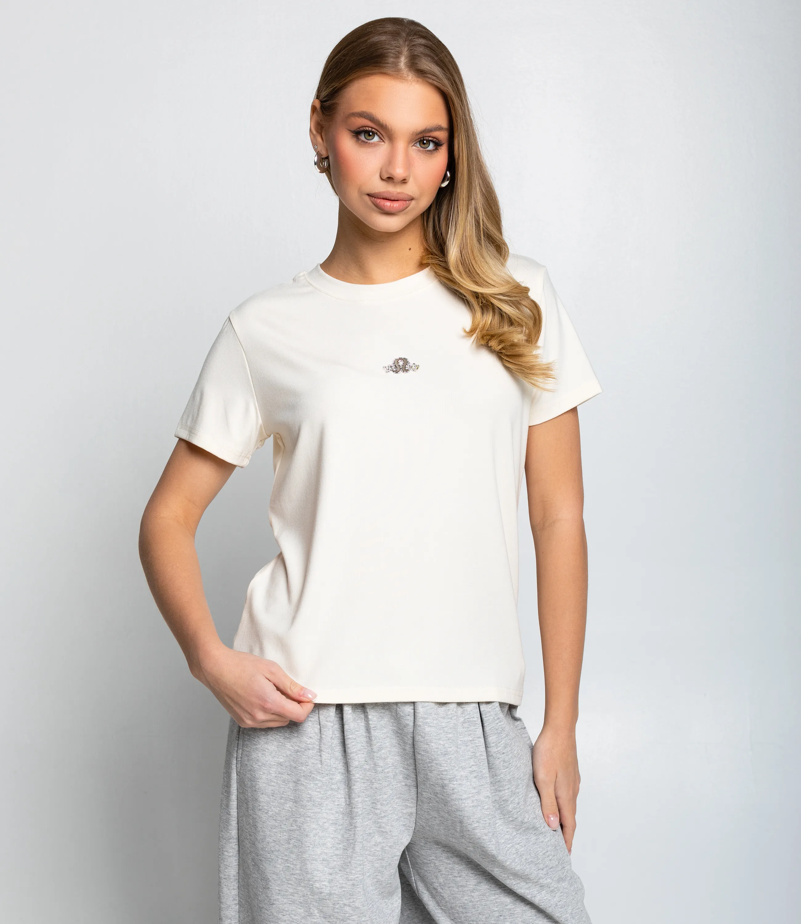 Футболка #КТ623 (5), кремовый - фото 1