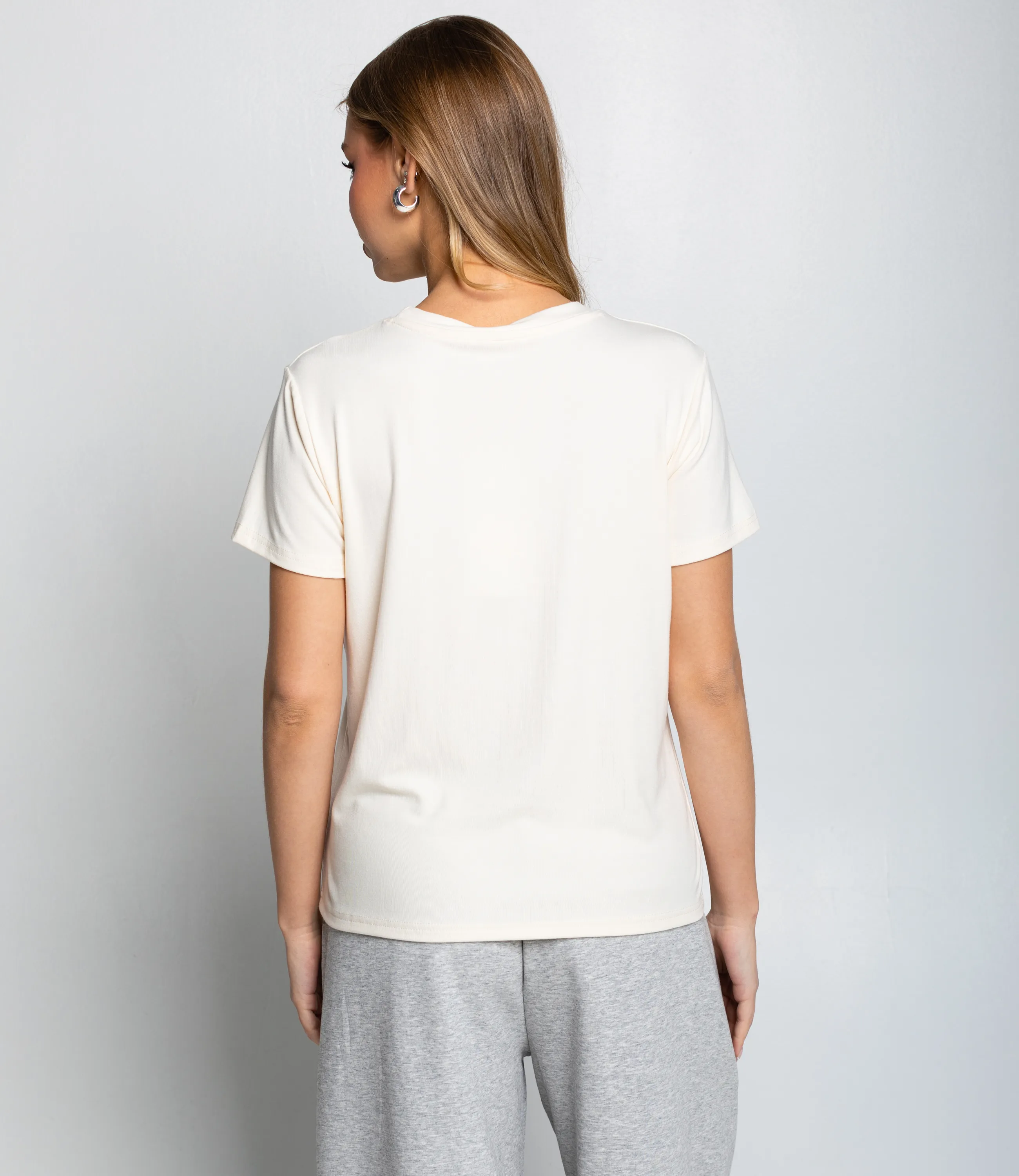 Футболка #КТ623 (5), кремовый - фото 3