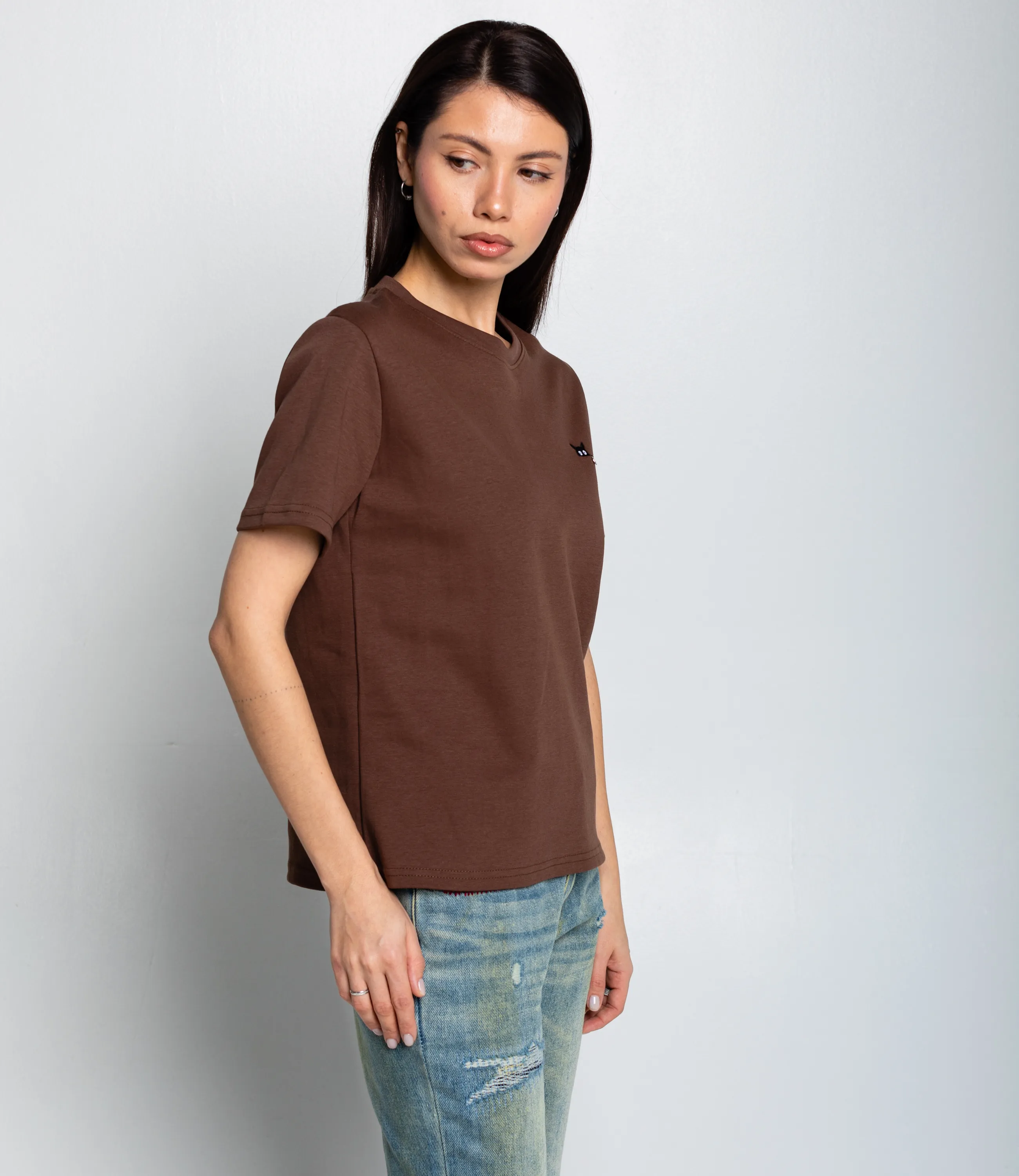 Футболка #КТ30811, шоколадный - фото 2