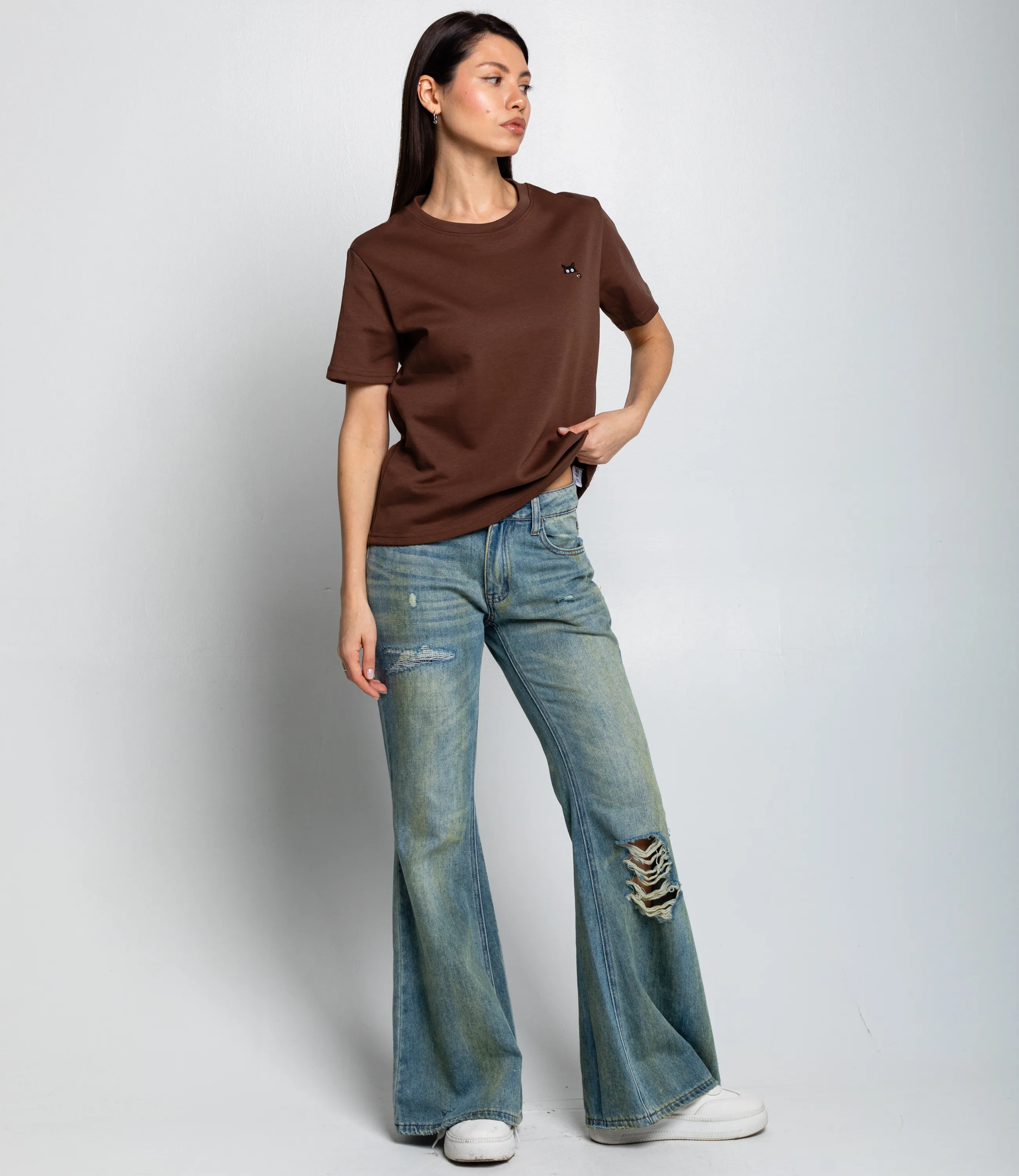 Футболка #КТ30811, шоколадный - фото 4