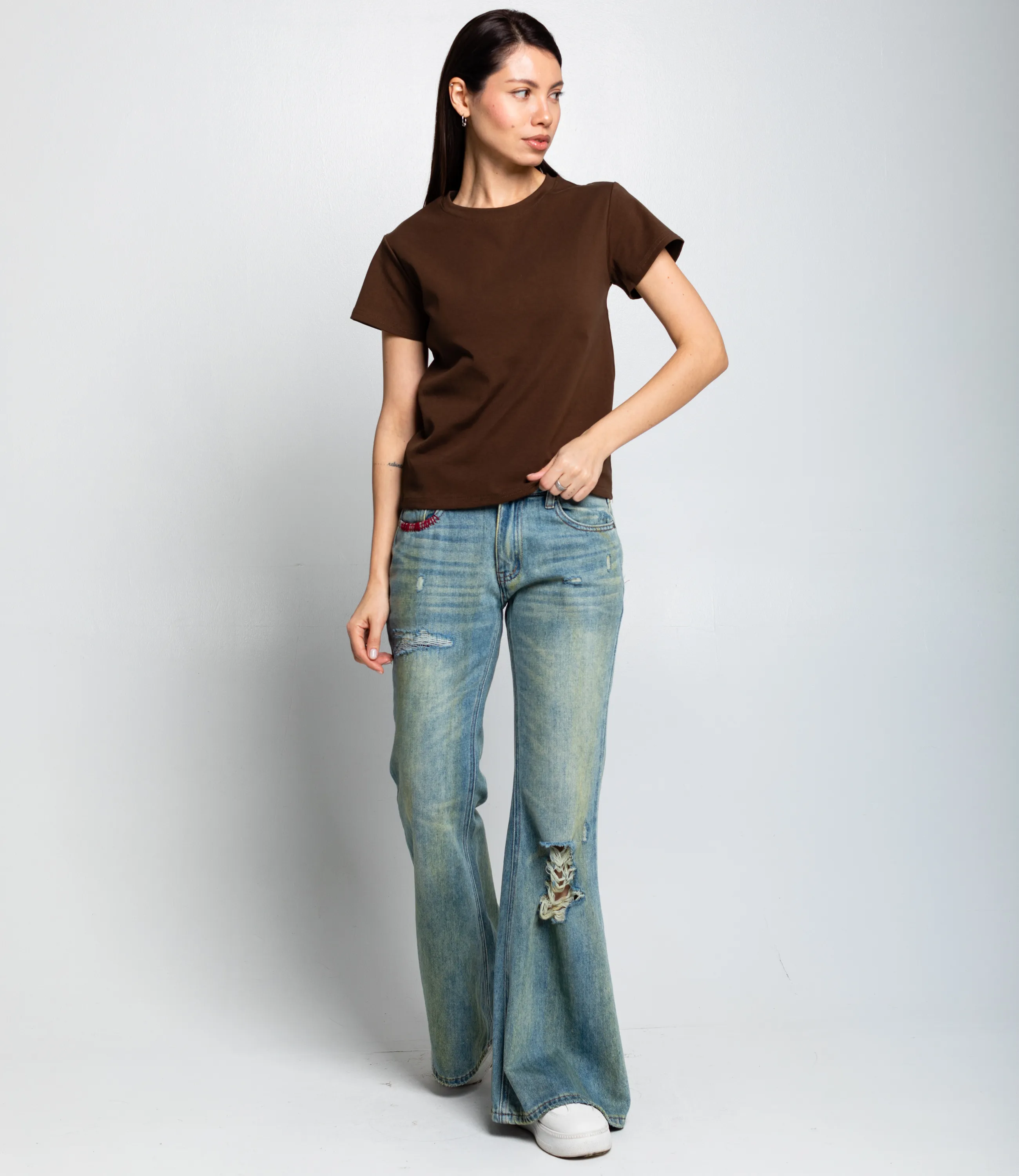 Футболка #КТ250361, тёмный хаки - фото 4