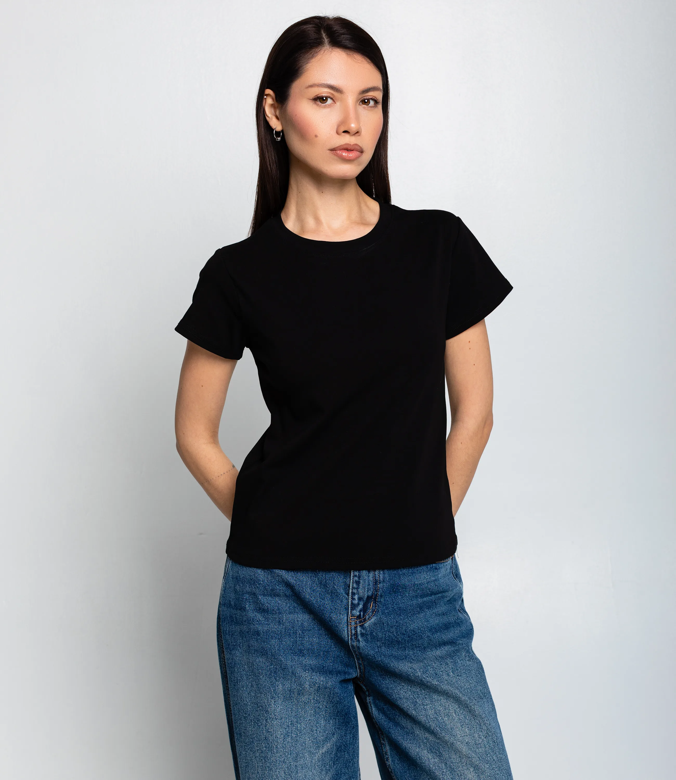 Футболка #КТ250361, чёрный - фото 1